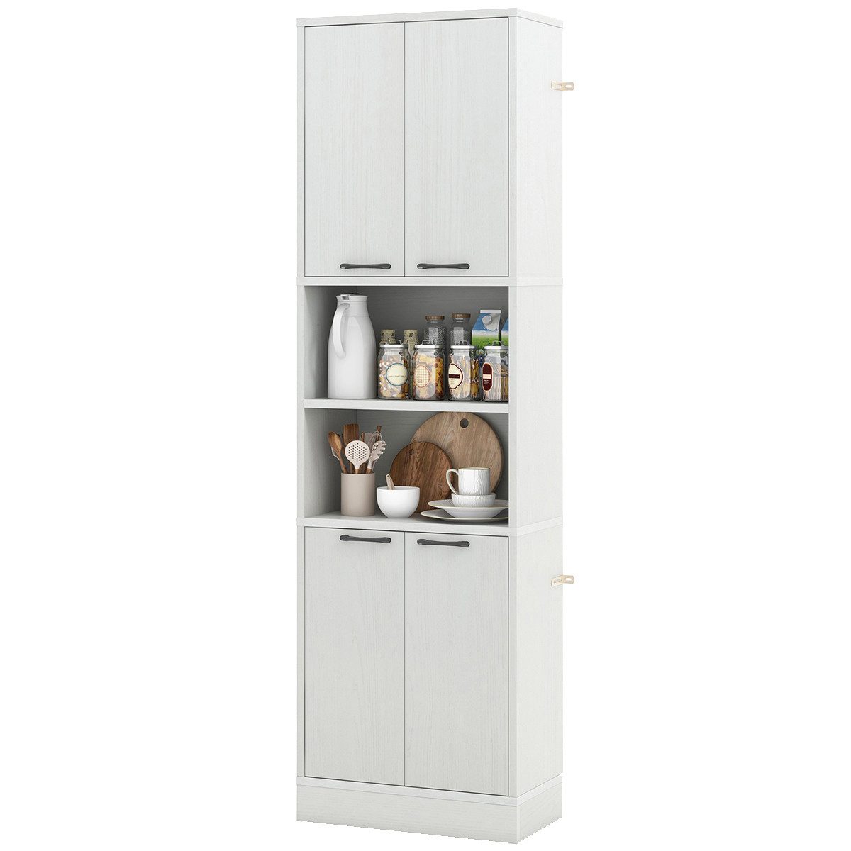KOMFOTTEU Küchenbuffet Buffetschrank Vorratsschrank mit 4 günstig online kaufen