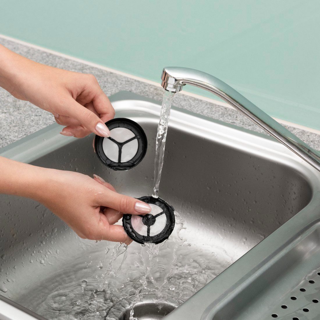 Xavax Wiederbefüllbare Kaffeepads Dauerpad 2er Set, Senseo, baugleiche Padmaschinen, Dauerfilter Öko Pad, Kunststoff, Zubehör für Senseo