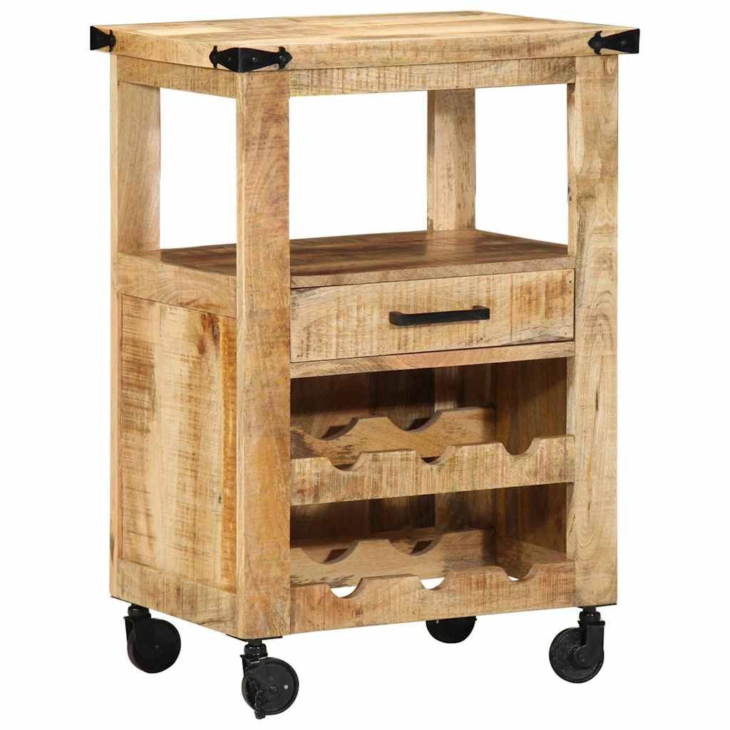 vidaXL Küchenwagen Küchentrolley Braun 55 x 40 x 80 cm Massivholz, (1 St)