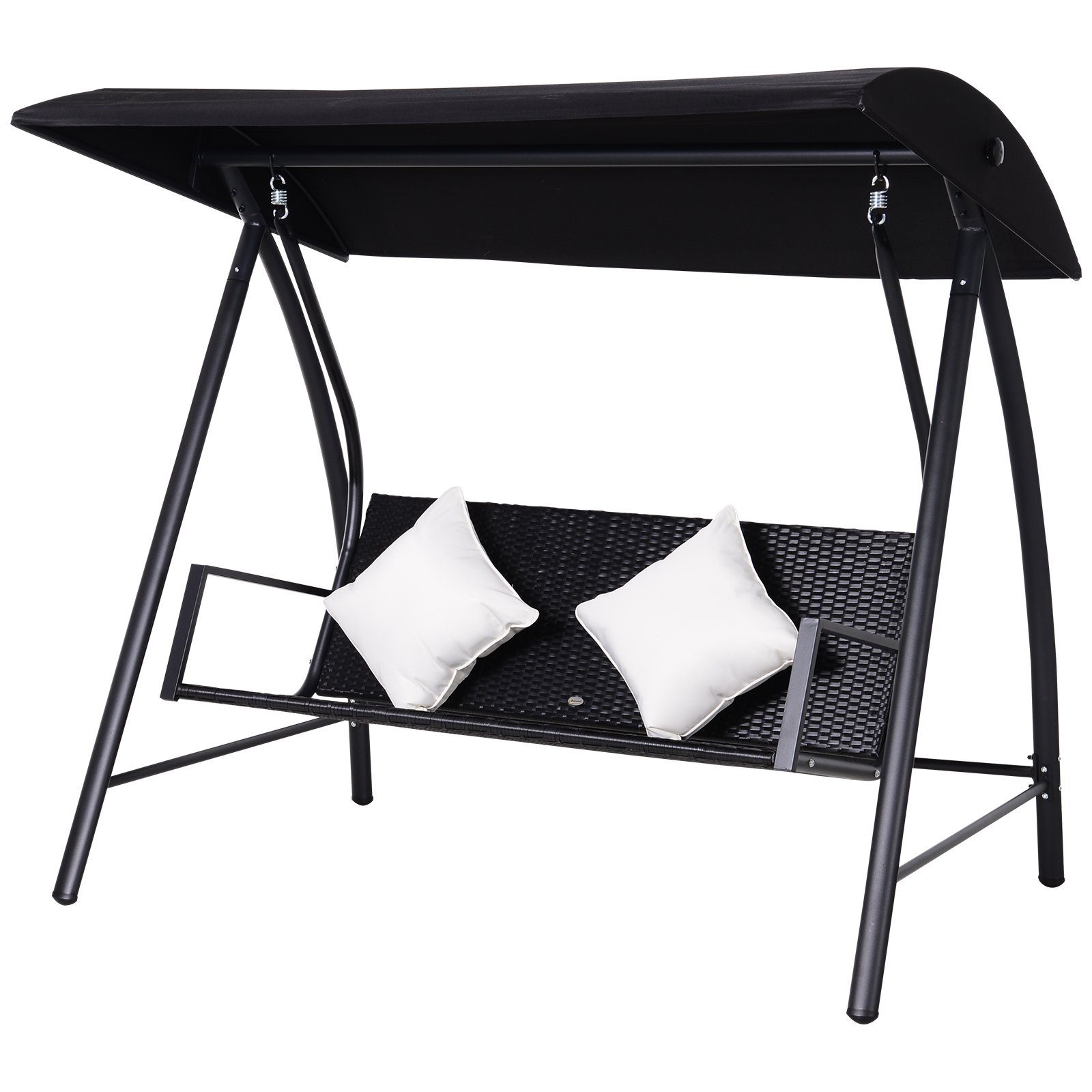 Outsunny Hollywoodschaukel Polyrattan mit Kissen belastbar günstig online kaufen