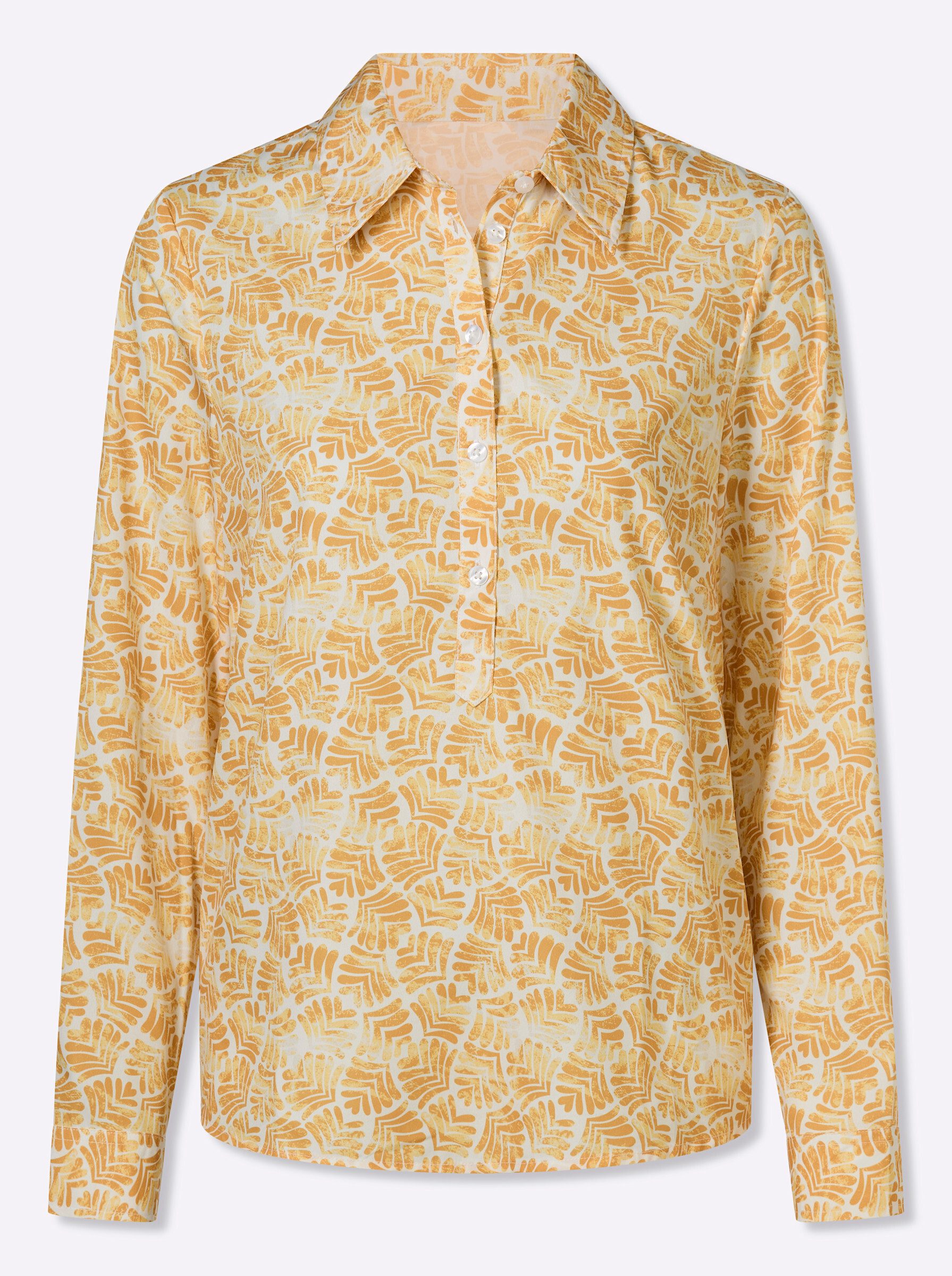 Sieh an! Klassische Bluse Langarm-Bluse Langarm