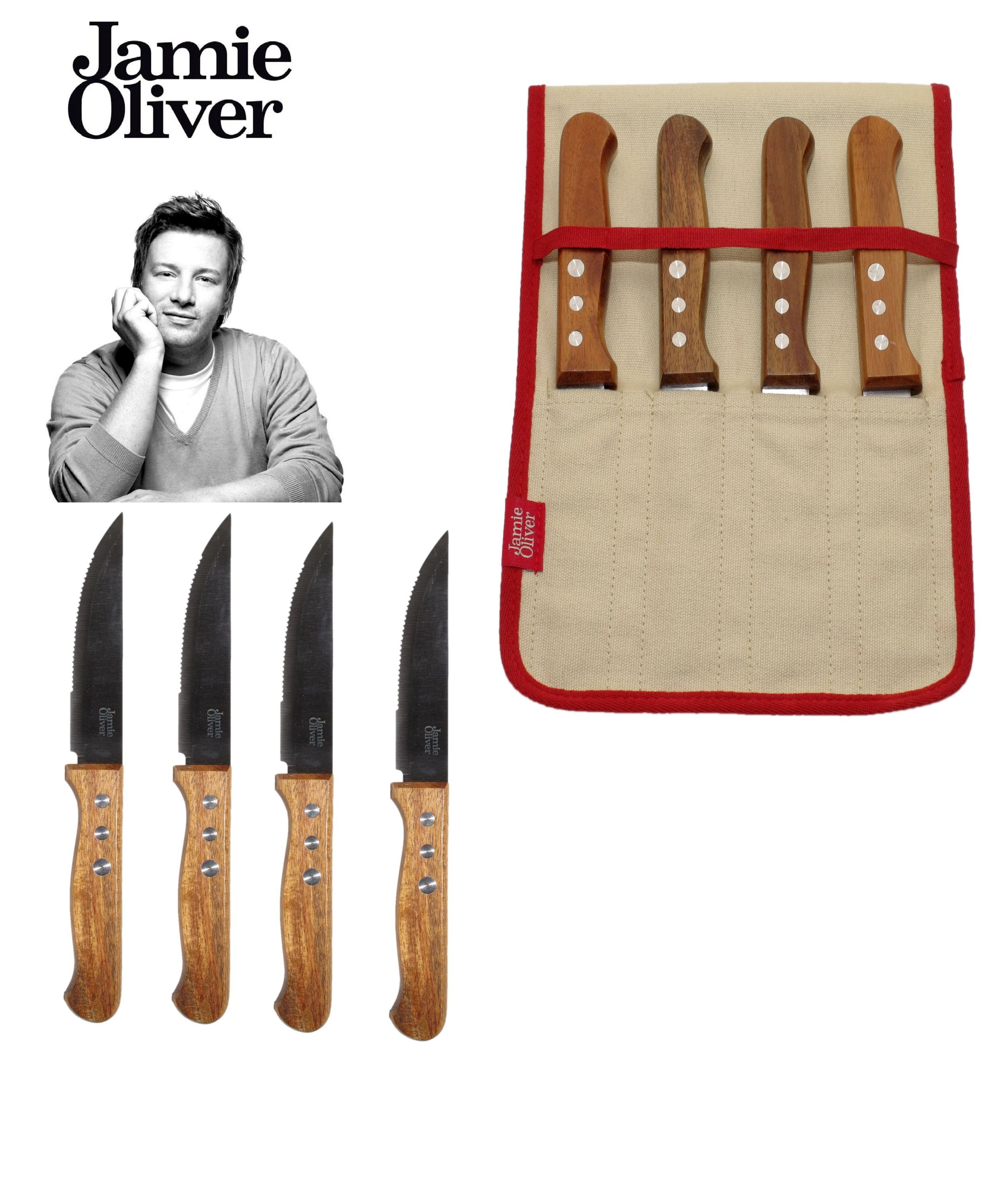 JAMIE OLIVER Messer-Set »Jamie Oliver Steakmesser Set XXL Rustic Italian  (5-teilig) 33535« (4-tlg) online kaufen | OTTO