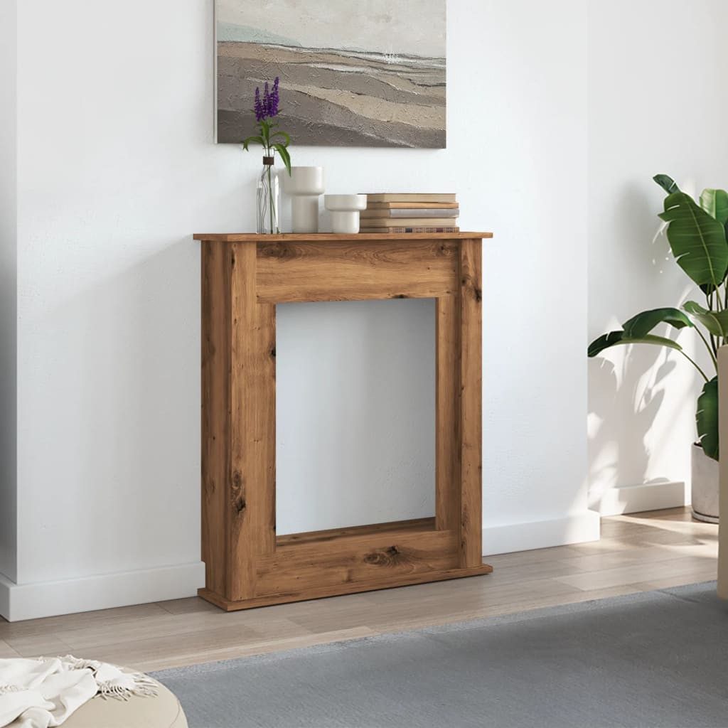 vidaXL Bodenschutzplatte NA Kaminumrandung Artisan-Eiche 75x20x87,5 cm Spanplatte