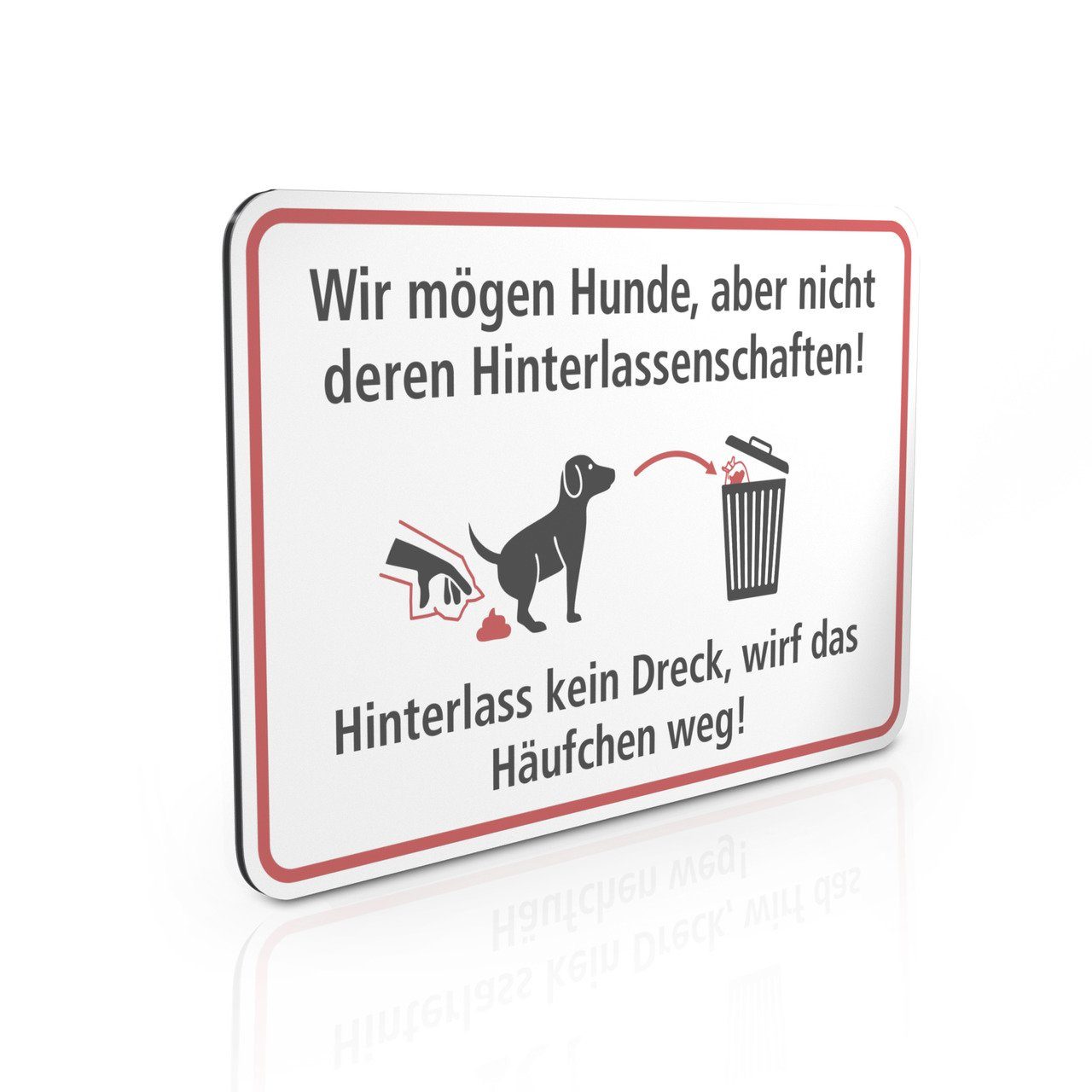 SafetyMarking Hinweisschild Hinweisschild für Gewerbe und Privat Hundekot entfernen