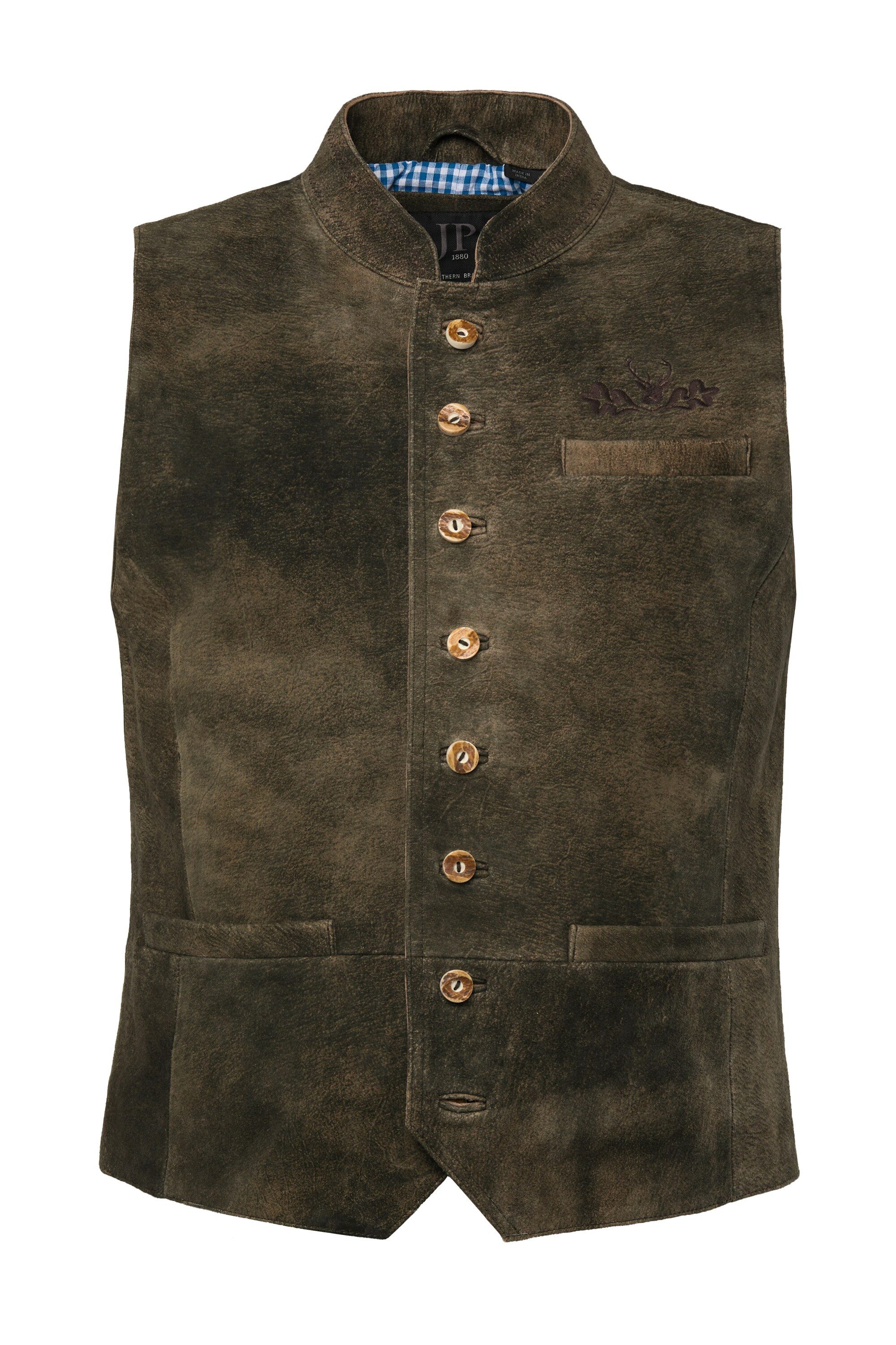 JP1880 Steppweste JP1880 Weste Ziegen Veloursleder Tracht Stehkragen günstig online kaufen
