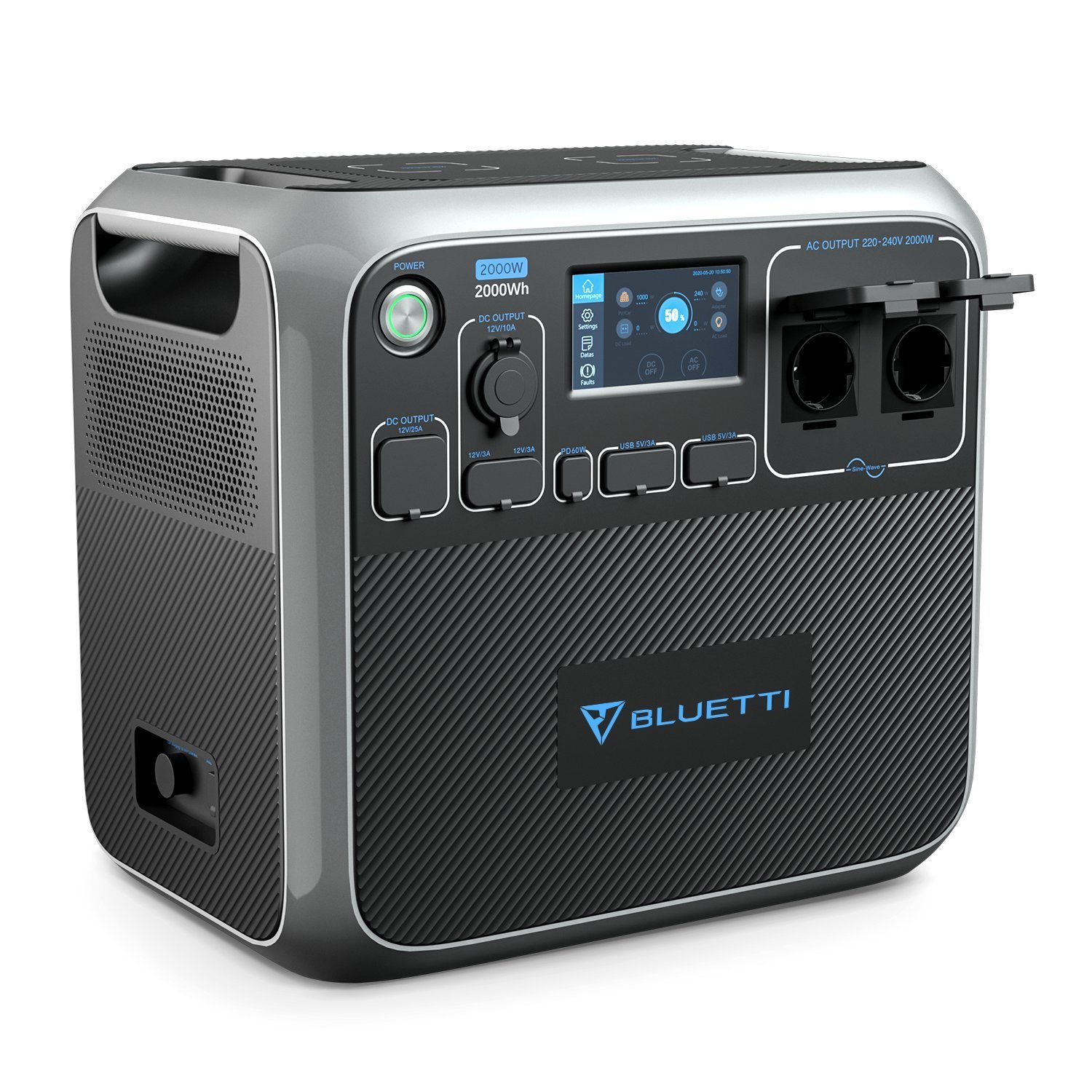 BLUETTI Stromerzeuger AC200P 2000Wh/2000W Portable Power Station, (1-tlg., 2000Wh LiFePO4), für Outdoor Camping, Hausgebrauch, Notfall.