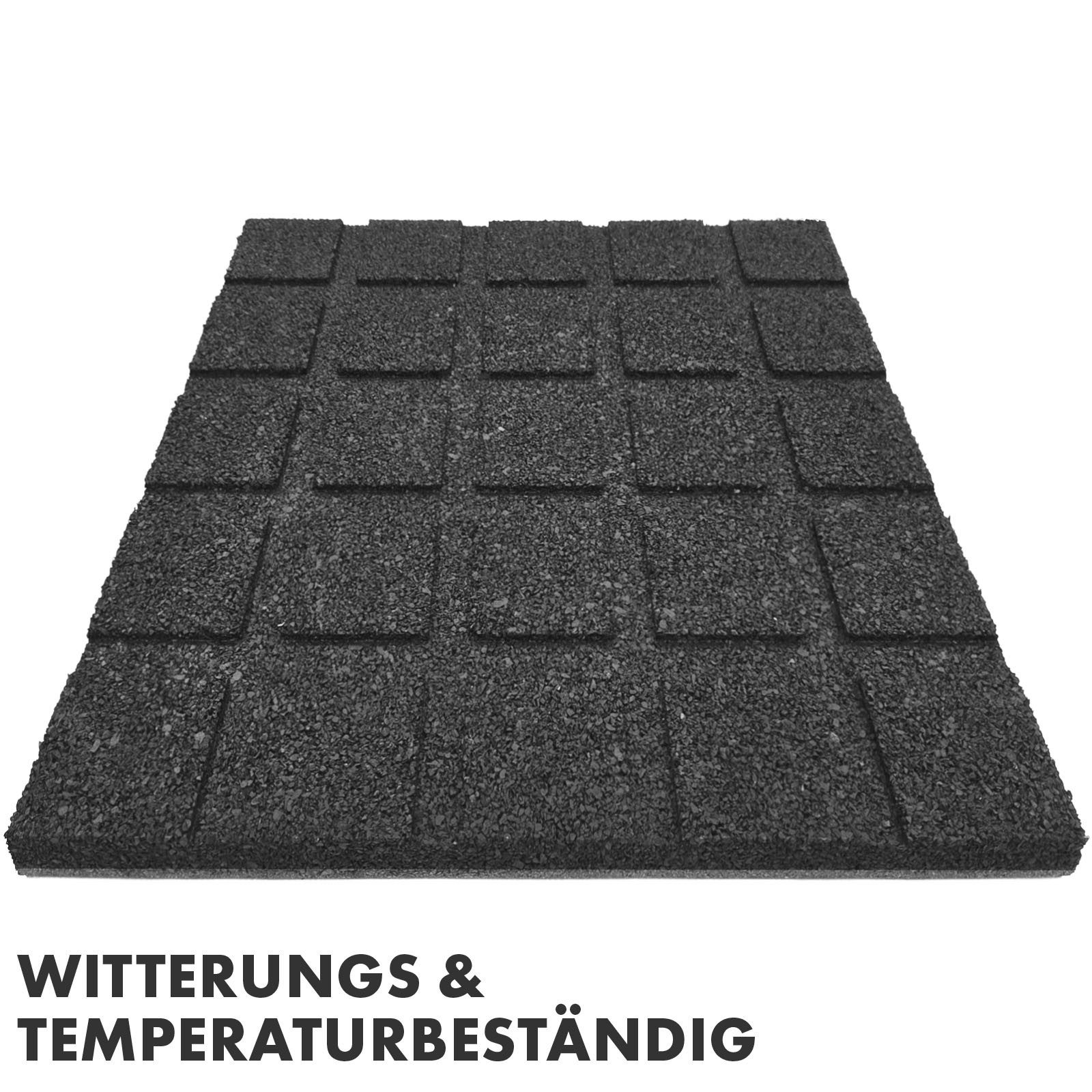 Kubus Gummimatte Fallschutzmatte Catch, Universelle & wetterfest Bodenschutzmatte, In vielen Farben, 50 x 50 cm