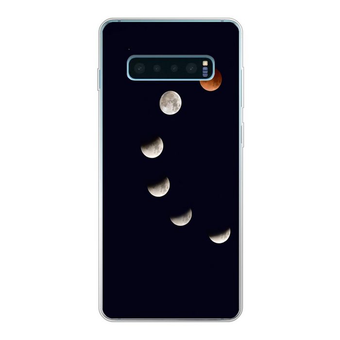 MuchoWow Handyhülle Mond - Bild - Nacht Phone Case Handyhülle Samsung Galaxy S10 Lite Silikon Schutzhülle