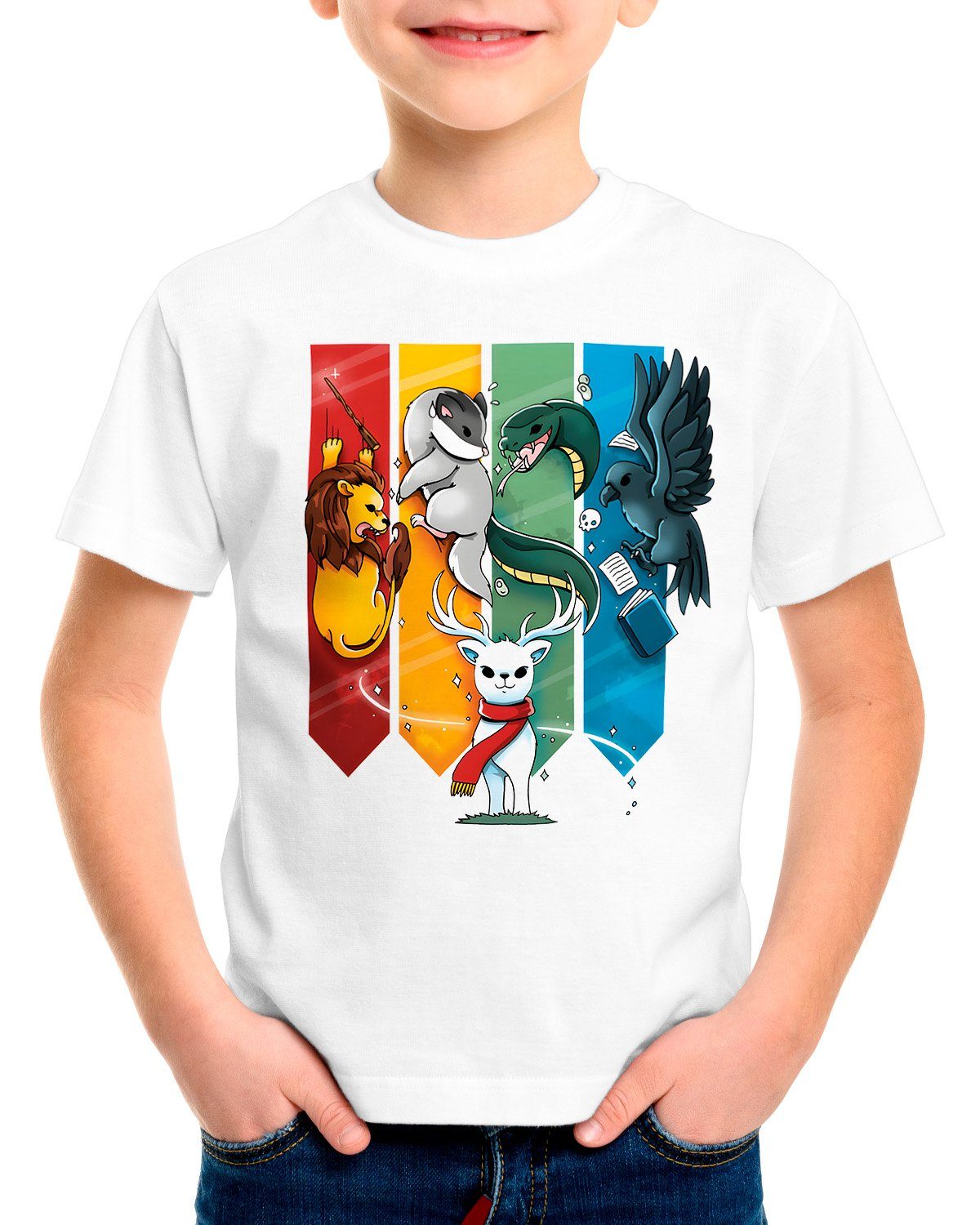 slytherin style3 ravenclaw gryffindor Print-Shirt Beasts potter T-Shirt legacy harry Kinder hogwarts hufflepuff Magical