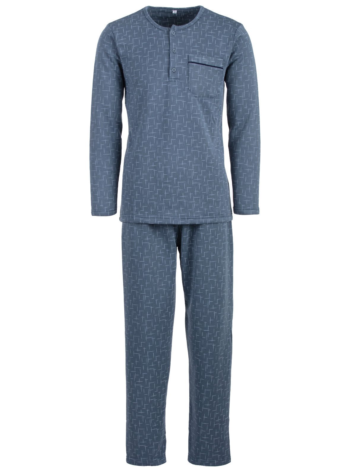 Lucky Schlafanzug Thermo Pyjama Set Langarm - Cross-over günstig online kaufen