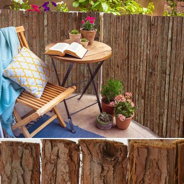 Karat Sichtschutzelement Baumrindenmatte für Balkon und Garten, Robust & Wetterfest