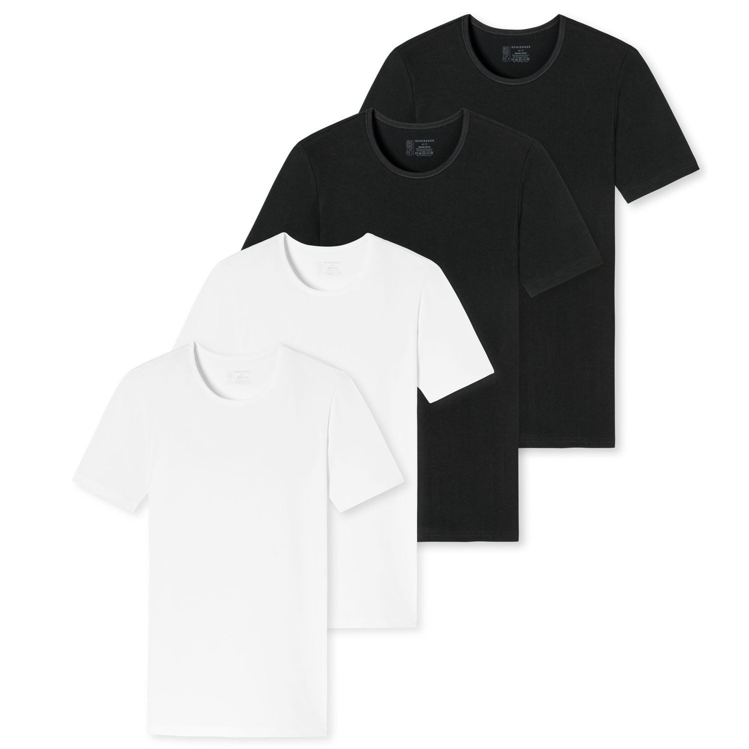 Schiesser T-Shirt 95/5 Organic Cotton (4-tlg) günstig online kaufen