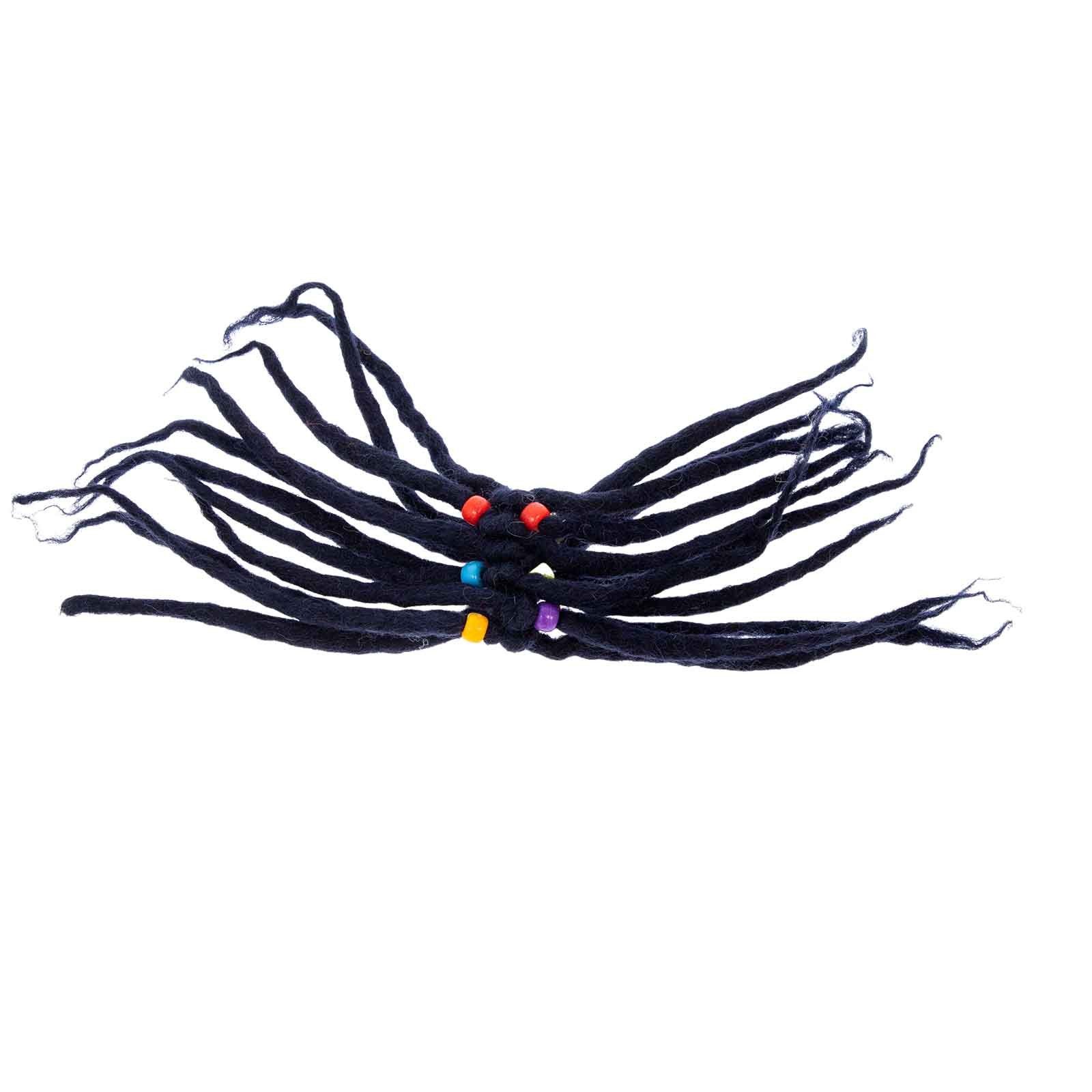 KUNST UND MAGIE Stirnband KUNST&MAGIE Filz Haargummi Dreads Haarschmuck Rasta Blauschwarz