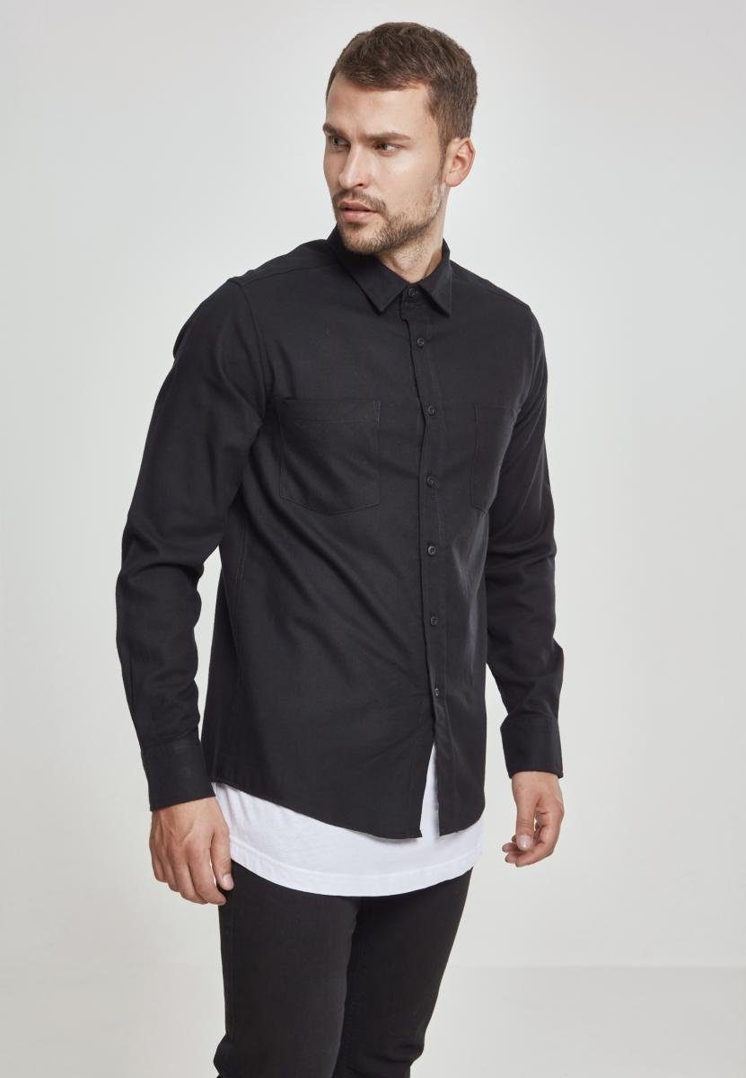URBAN (1-tlg) black/black Flanell Shirt Langarmshirt CLASSICS Checked