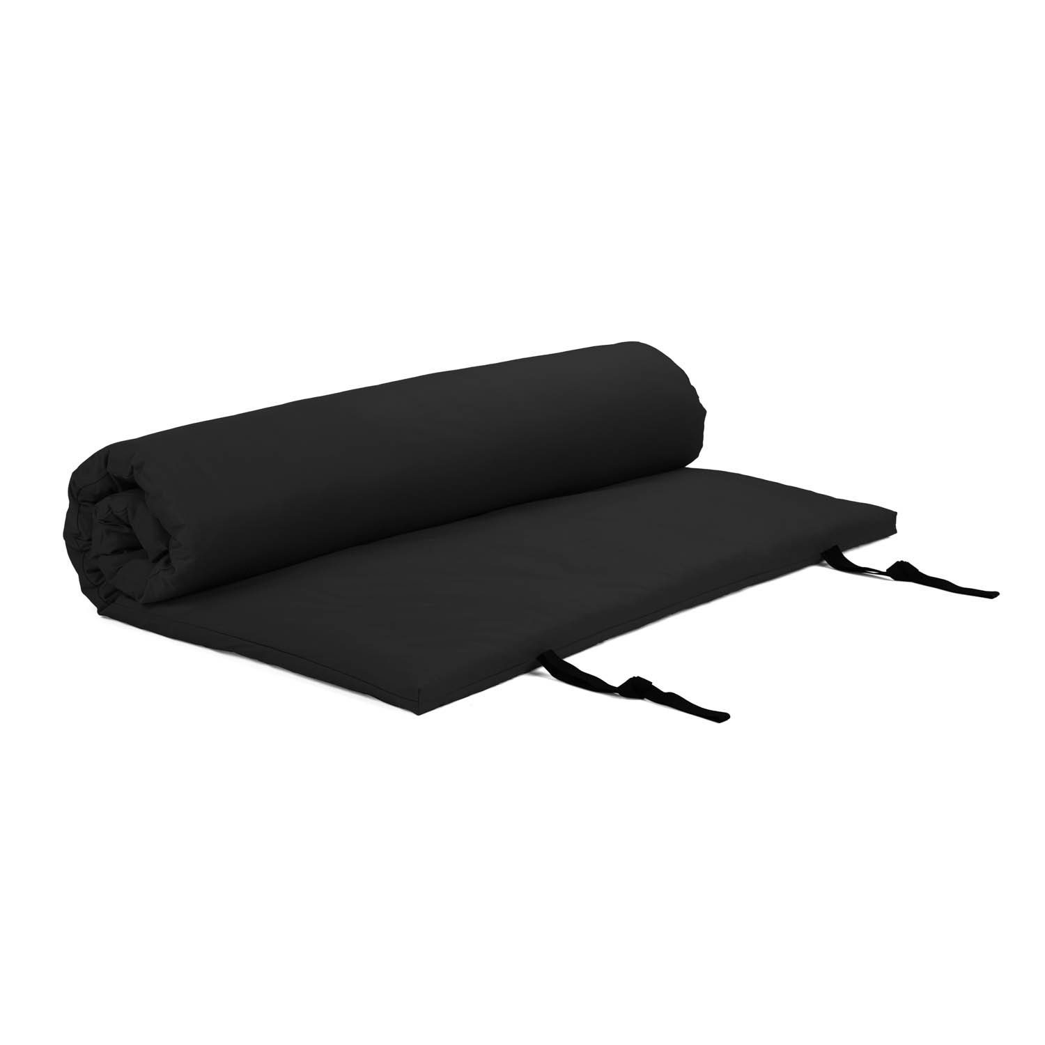 Welltouch Meditationskissen Shiatsumatte mit abnehmbarem Bezug 100x200 cm, schwarz, 4 lagig