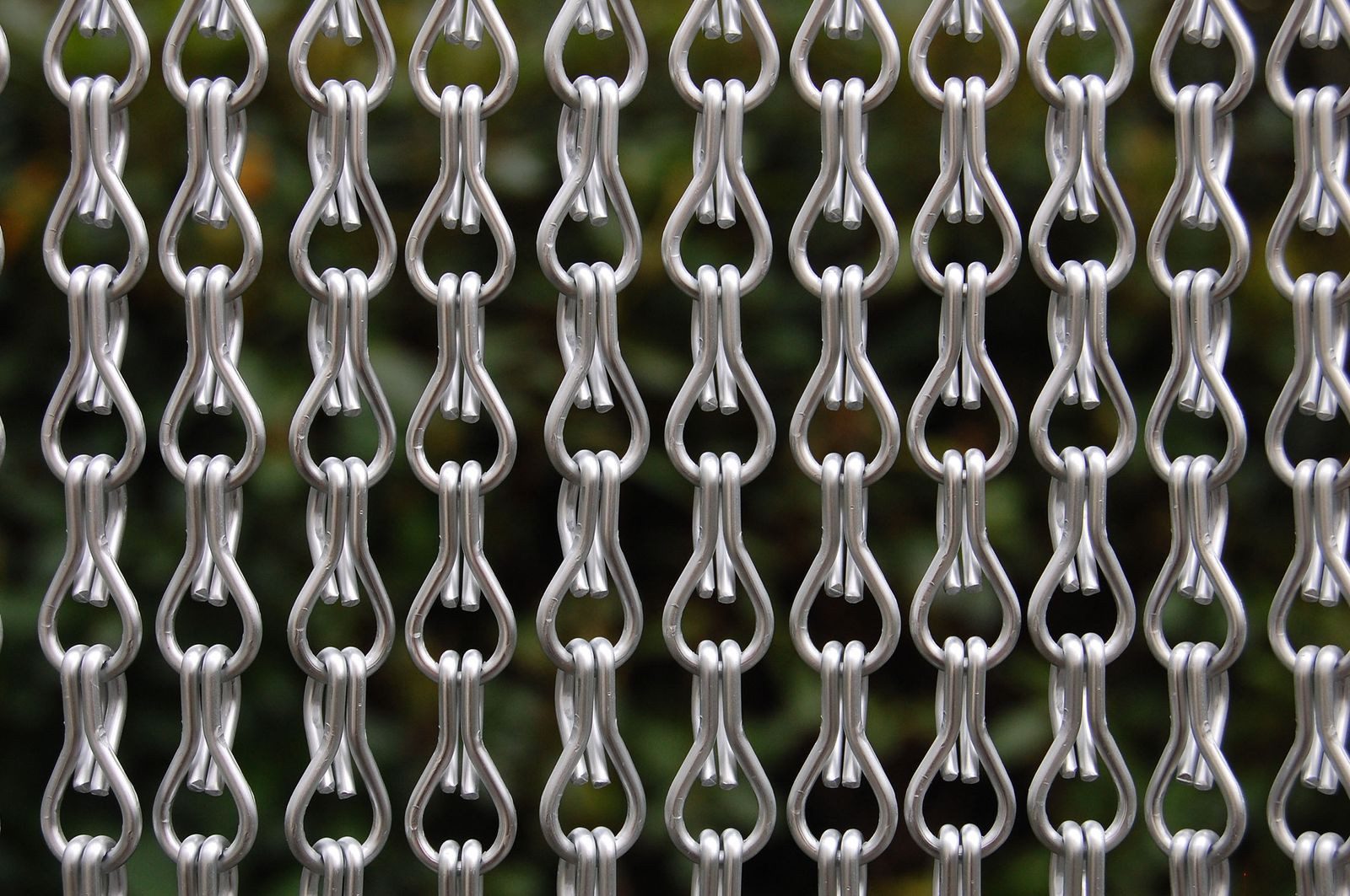 La Tenda Türvorhang ALUSAX 8 Kettenvorhang silber, Hakenaufhängung, transparent, 90 x 210 cm, Aluminium - Länge und Breite individuell kürzbar