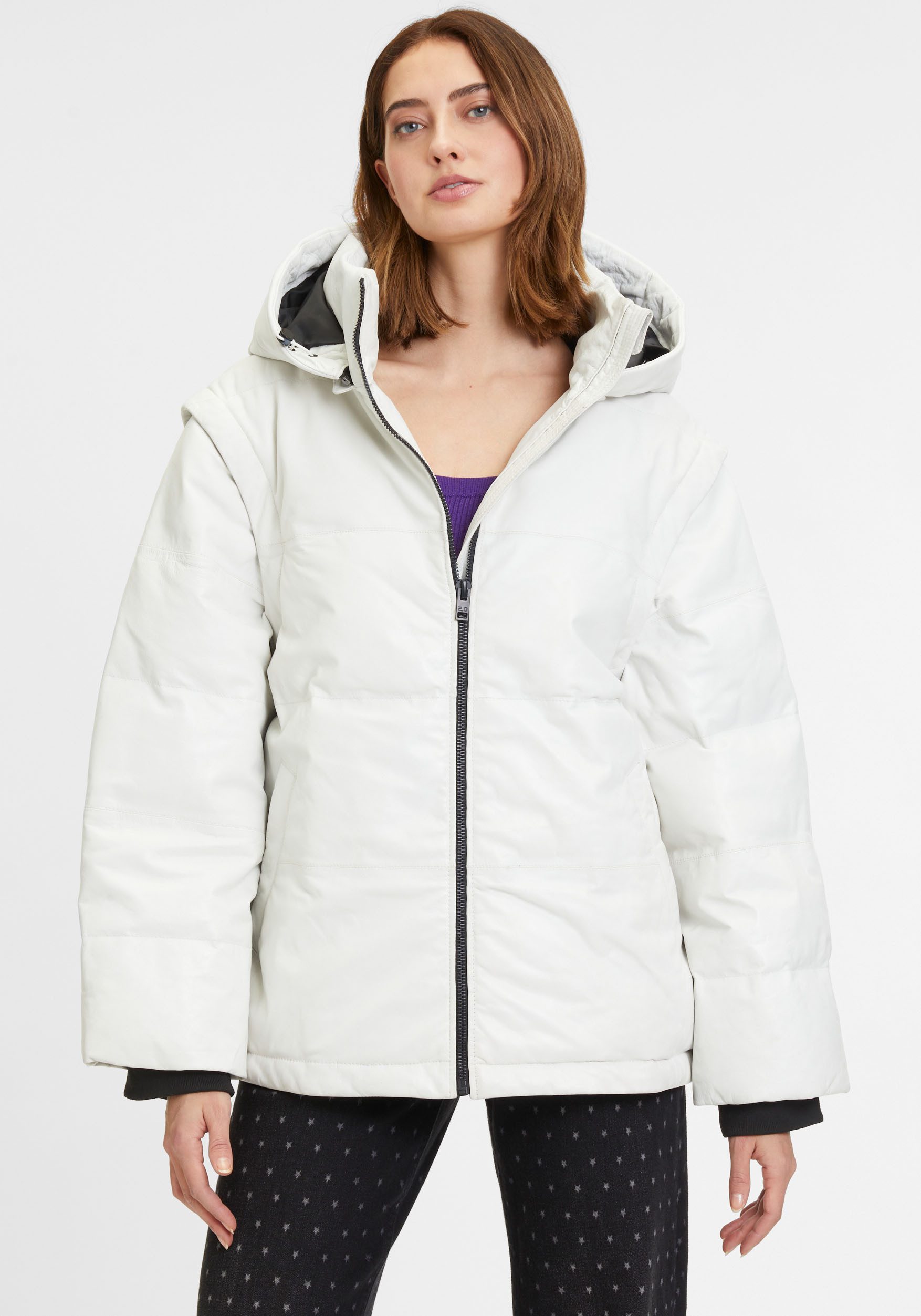 Mauritius Lederjacke G2WEloisa OS mit kontrastfarenem günstig online kaufen