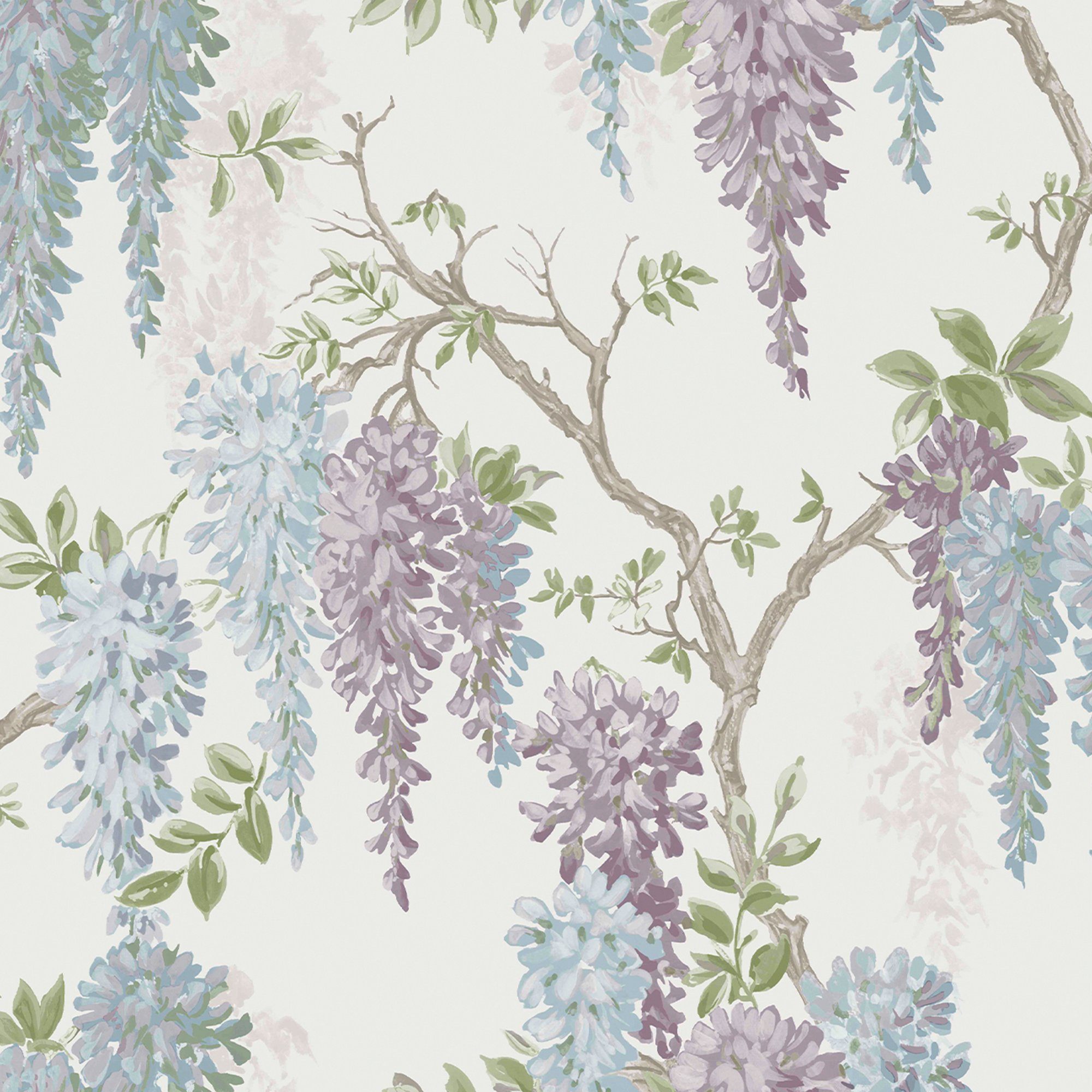 LAURA ASHLEY Vliestapete Wisteria, FSC® zertifiziert, mit lebhaftem Druck, 10 Meter Länge