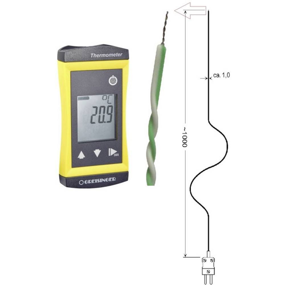 Greisinger Außentemperaturanzeige Präzisions-Sekunden-Thermometer,  universal, Werksstandard (ohne Zertifikat), modernes und funktionales  Gehäuse - im Hosentaschenformat