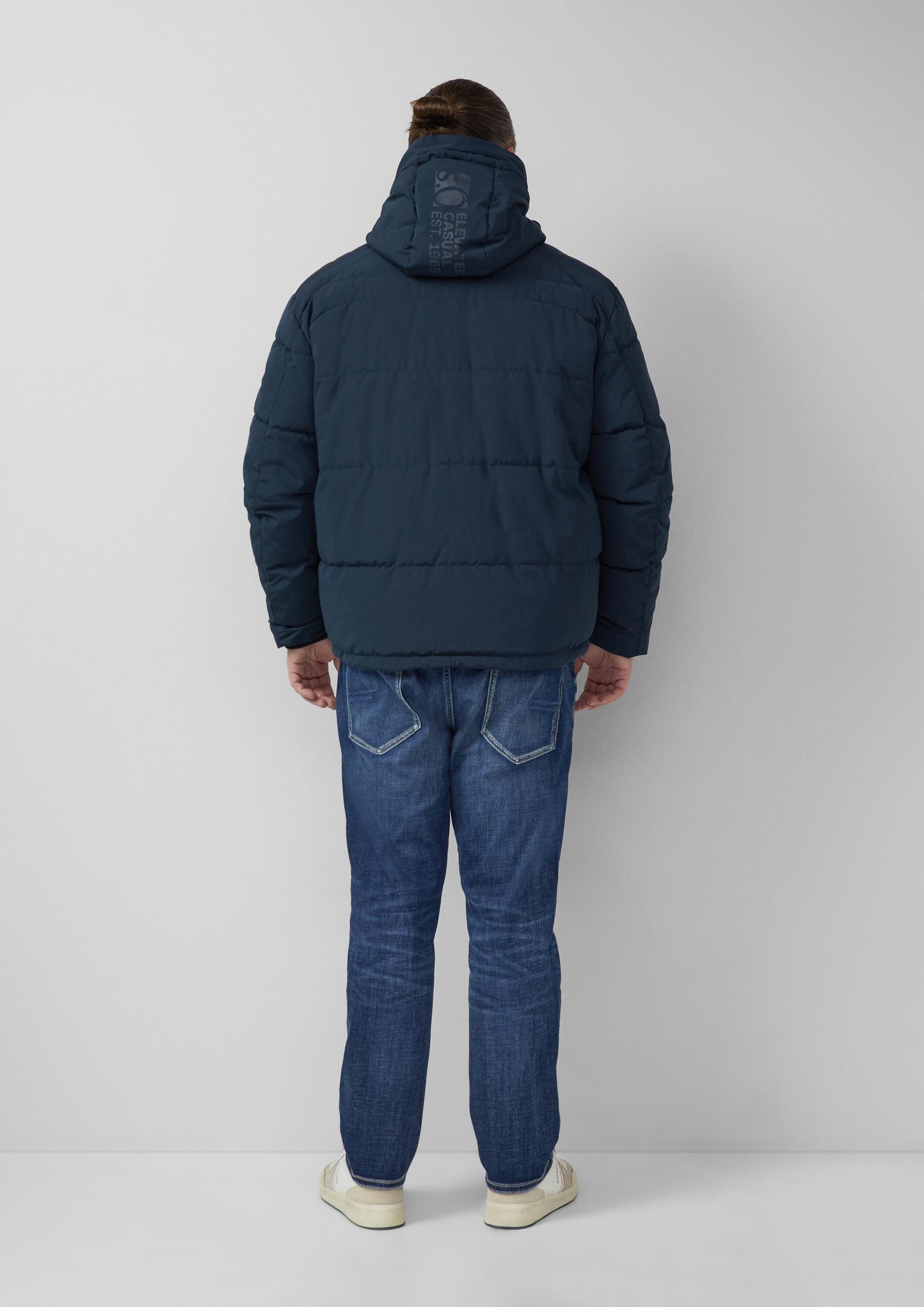s.Oliver Winterjacke Outdoor-Jacke Wasserabweisende Pufferjacke mit abnehmbarer Kapuze