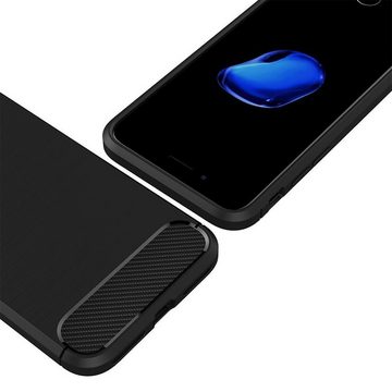 CoolGadget Handyhülle Carbon Handy Hülle für Apple iPhone SE 2, SE 3, iPhone 8/7 4,7 Zoll, Telefonhülle Case Schutzhülle für iPhone 7 / 8 / SE 2020 2022 Hülle