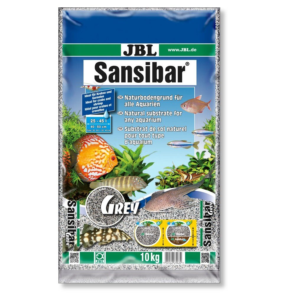 JBL GmbH & Co. KG Aquariensand JBL Sansibar Aquarienbodengrund Grey 10 Kg