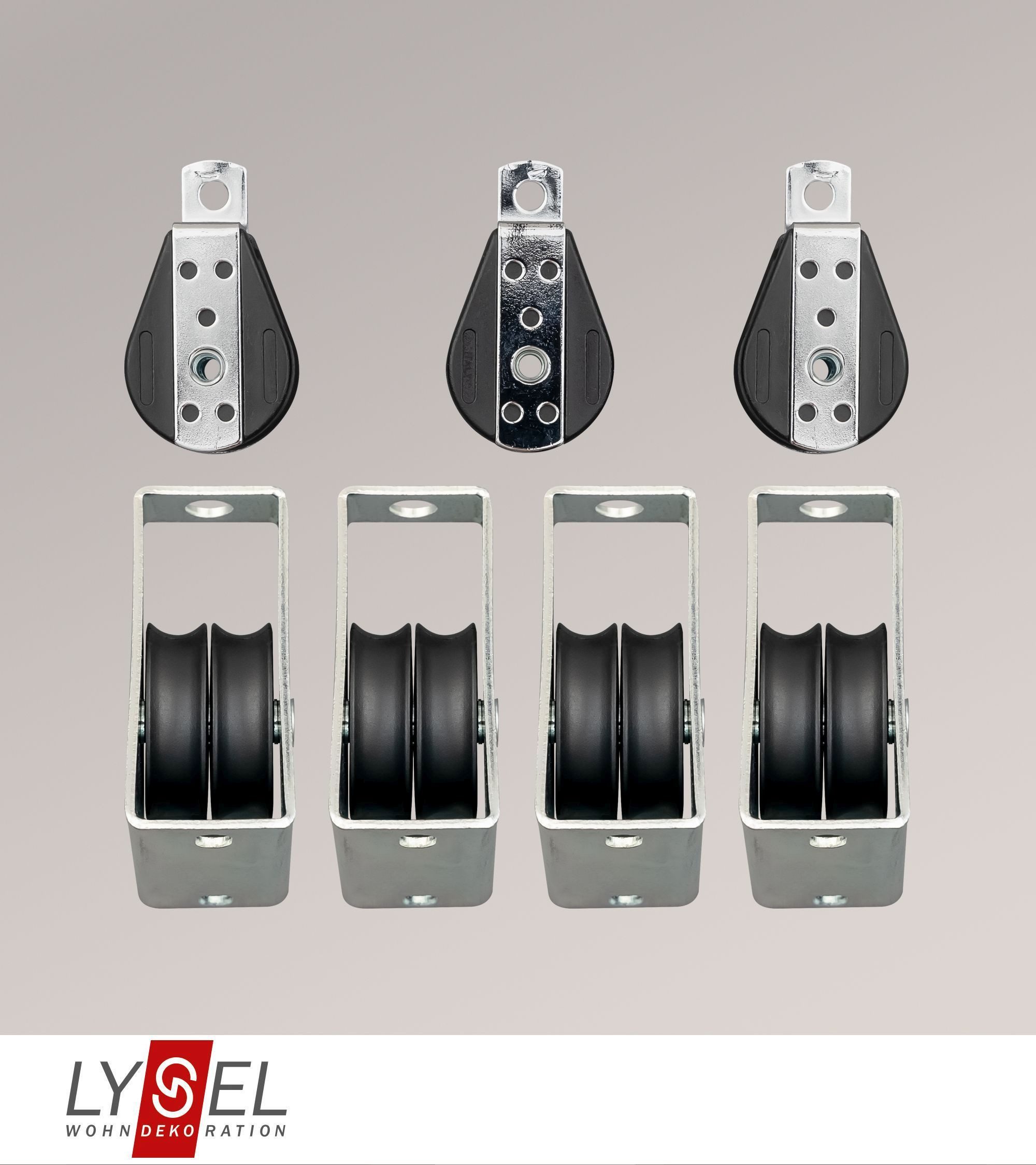 LYSEL® Seilspannsonnensegel SET Seilzugsystem, H 14m