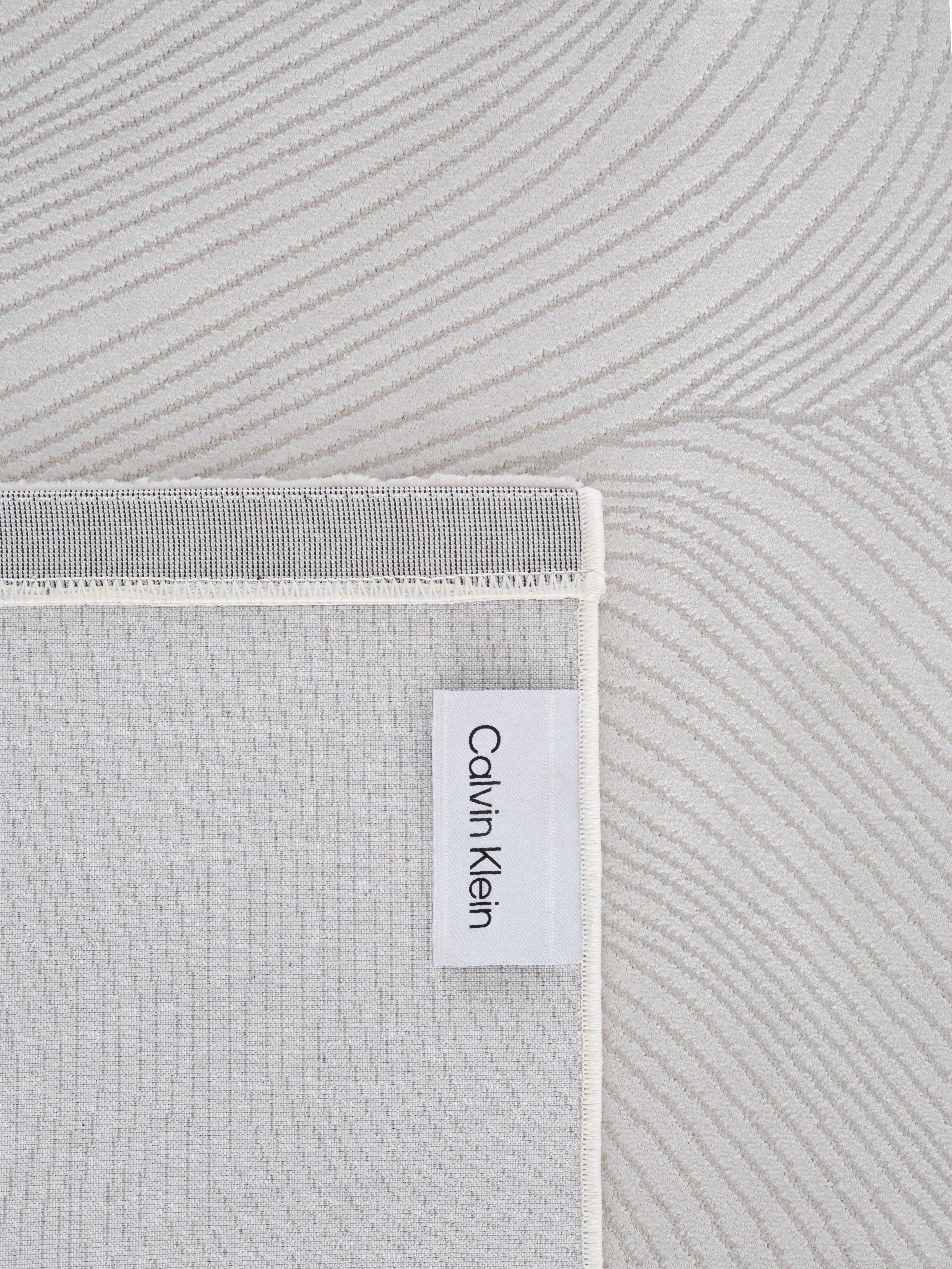 Calvin Klein home Teppich Essential, Designerteppich, Wellendesign, rechteckig, Höhe: 7 mm, modern, elegantes Muster, Wohnzimmer, Schlafzimmer, Esszimmer