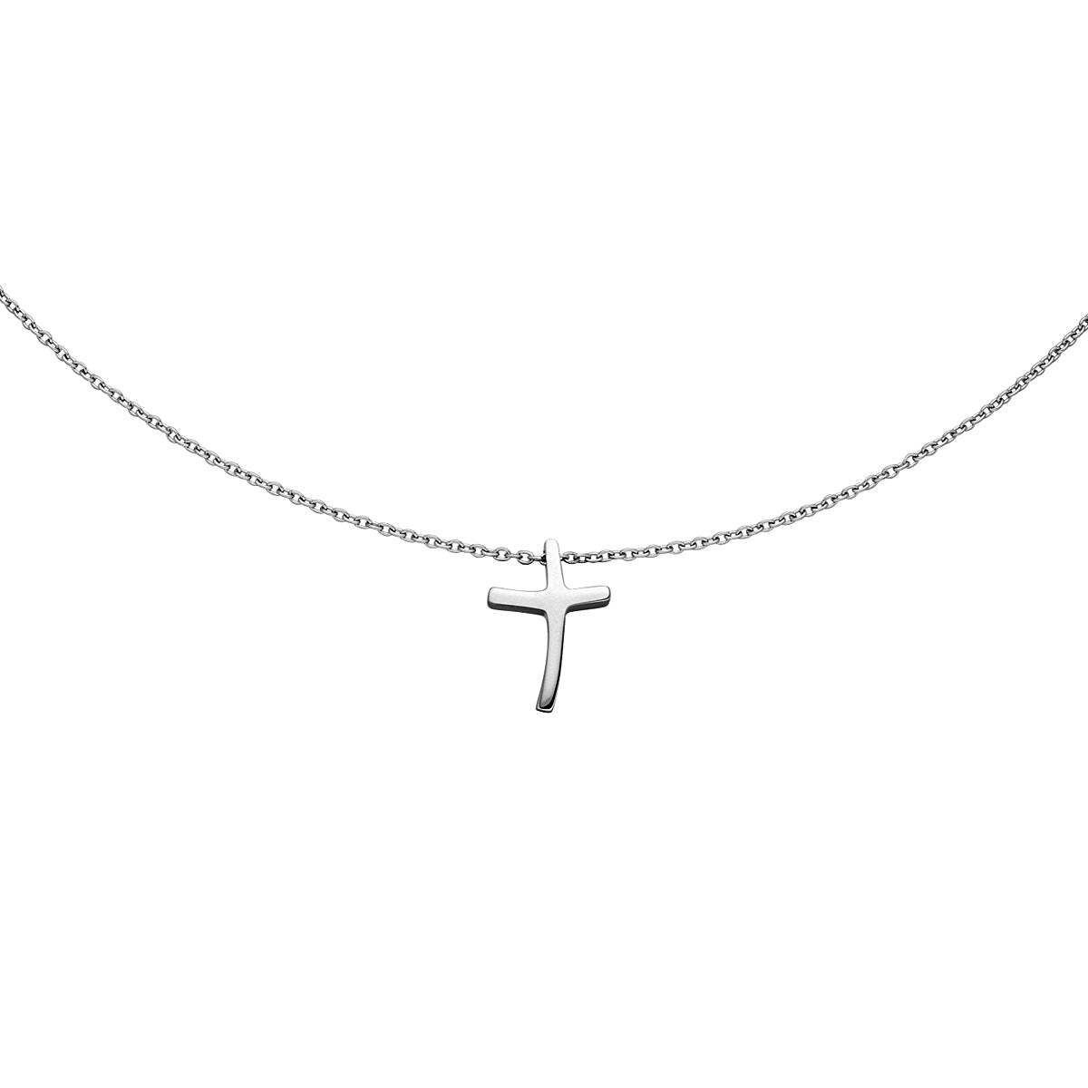 M&M Kette mit Anhänger Halskette Damen silber mit Kreuz-Anhänger (1-tlg), d günstig online kaufen