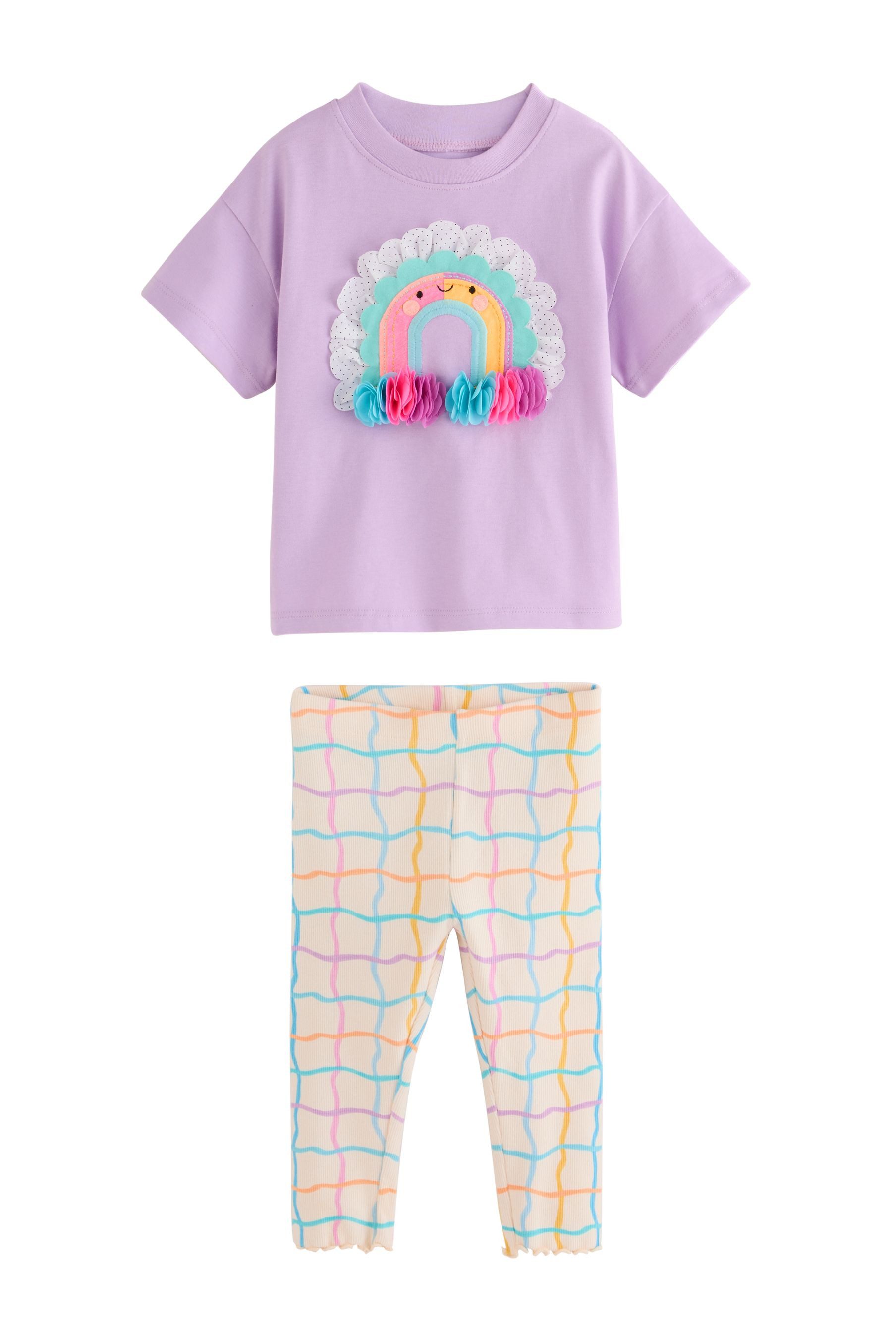 Shirt & Leggings Kurzarmoberteil und Leggings im Set