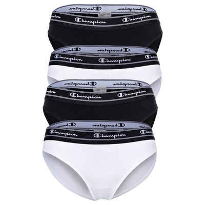 Champion Slip Damen Bikini-Slips, 4er Pack - Slips, Logo-Bund