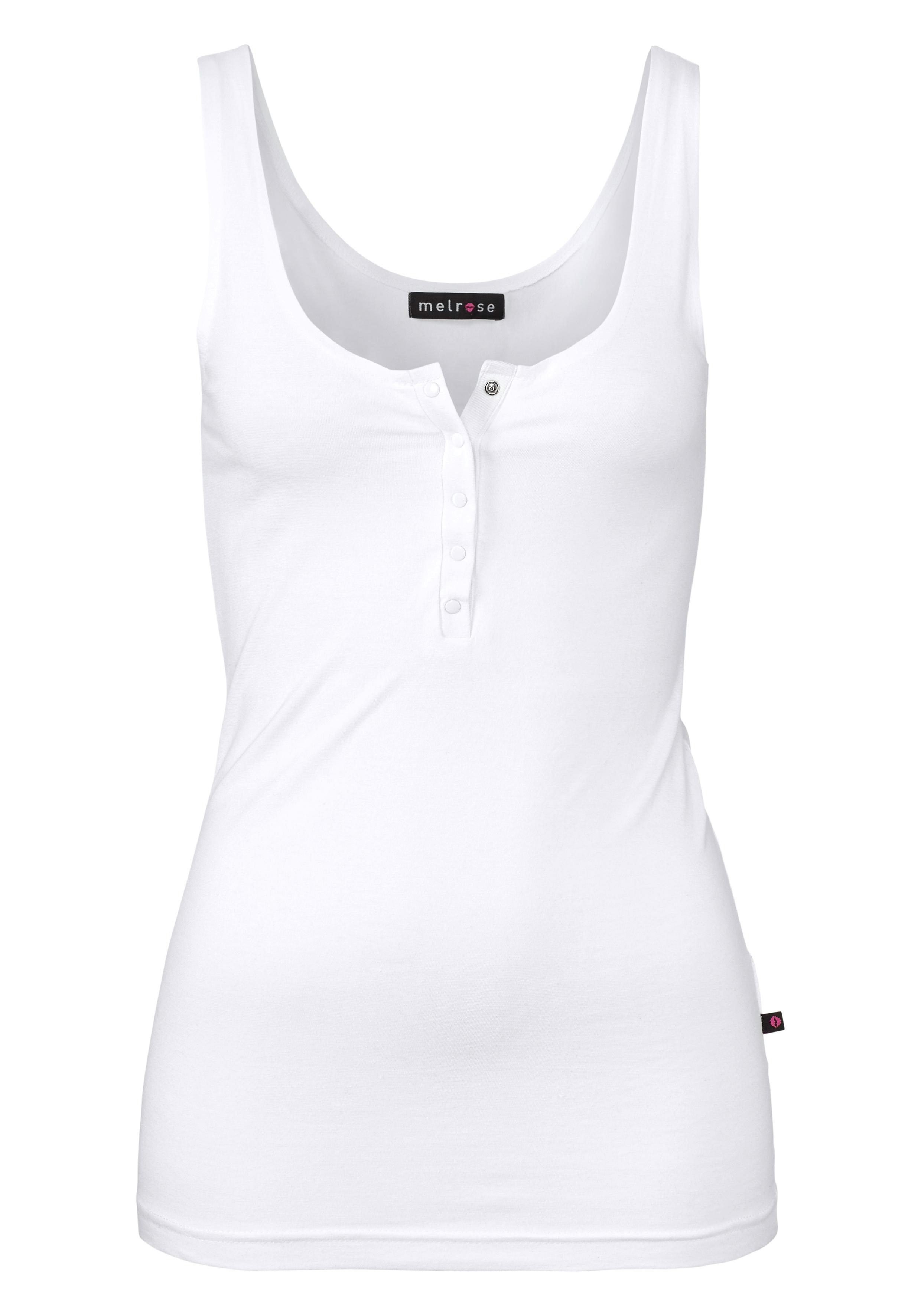 Melrose Tanktop (2er-Pack) figurbetont, mit Knopfleiste