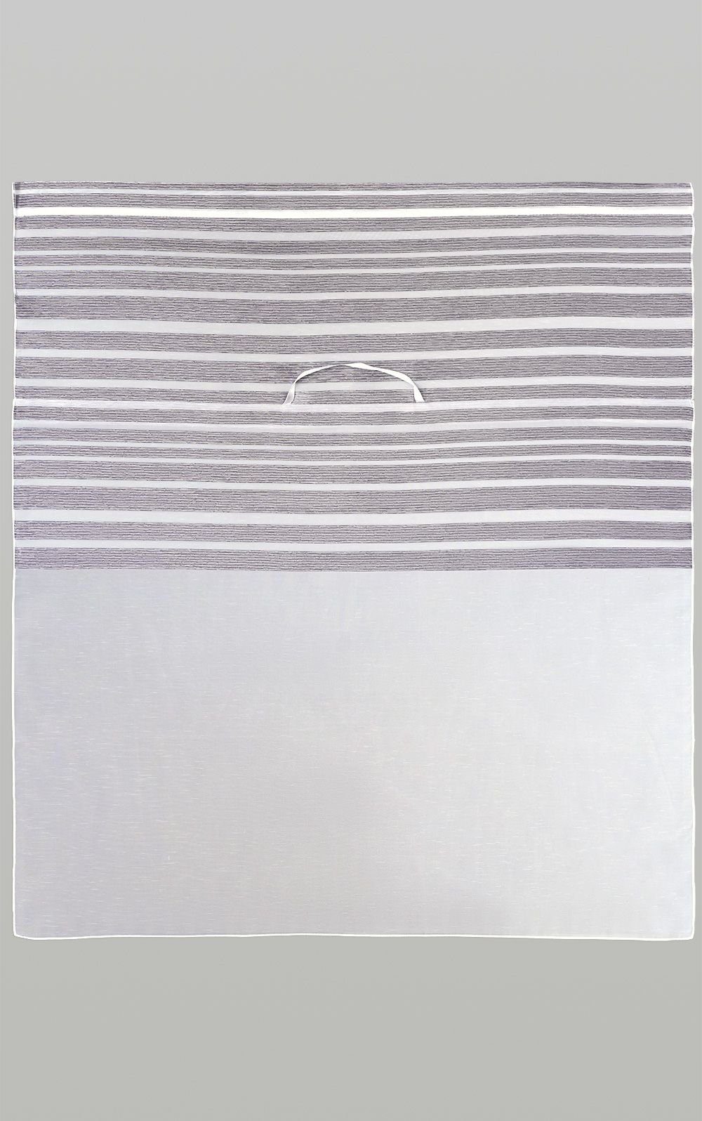 LYSEL®, anthrazit HxB Scheibenhänger Streifenglanz, St), 135x80cm Scheibengardine Raffung transparent, (1