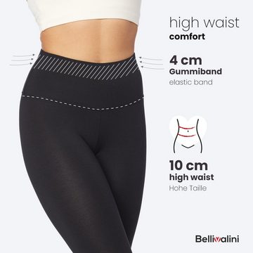 Bellivalini Highwaist Leggings Damen Lange Leggings High Waist Comfort aus Viskose für Yoga BLV50-289 (1-tlg) elastischer Bund