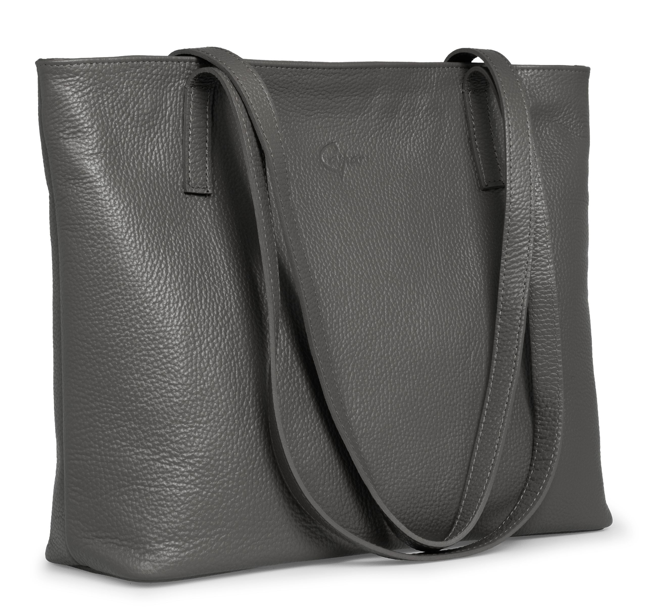 Caspar Schultertasche Leder Damen Shopper Tasche - PREMIUM LINE - Modell No.853, elegant, robust & unempfindlich - 100% Echtleder - Handmade in Italy