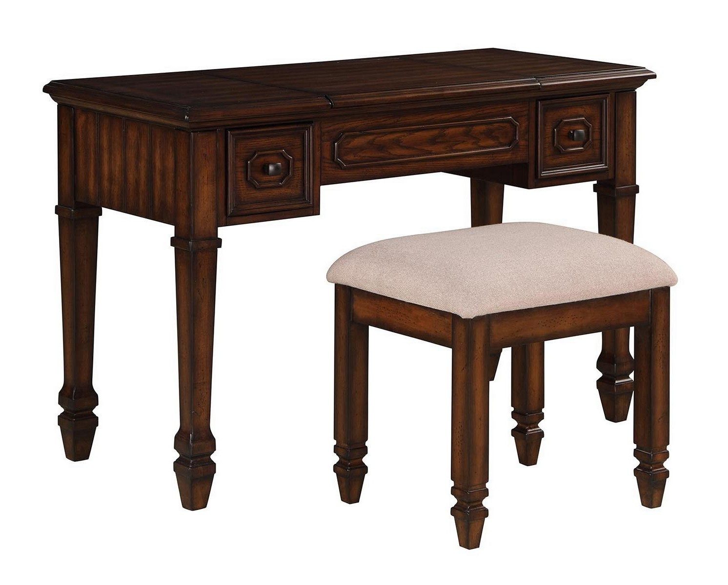Xlmoebel Schminktisch Luxus Konsole mit Spiegel 2tlg. Set für Schlafzimmer (Schminktisch-Set, 2-tlg. Set), Made in Europa