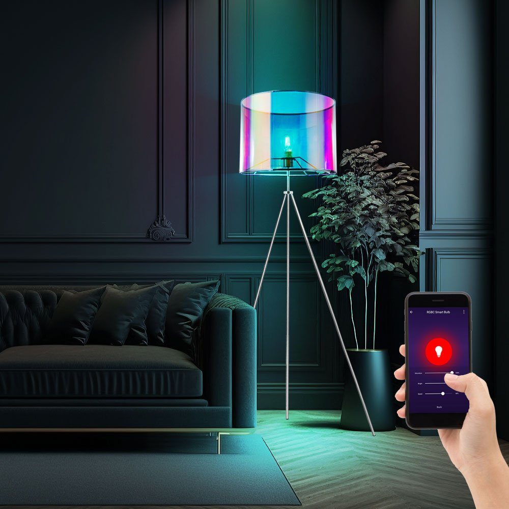 Stehlampe Smart Leuchtmittel Wohnzimmerlampe Globo LED Farbwechsel, Stehlampe, Stehleuchte Neutralweiß, Tageslichtweiß, LED Kaltweiß, inklusive, Warmweiß, Beistelllampe dimmbar