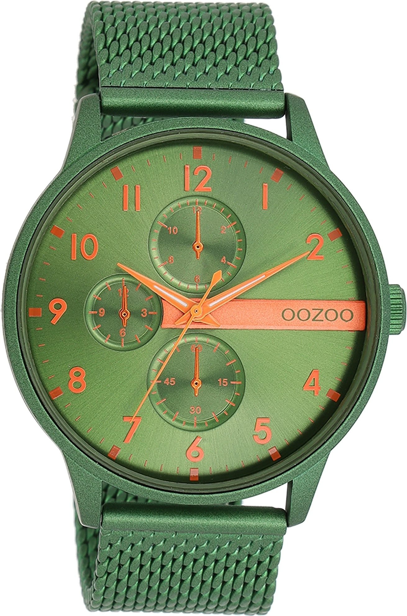 OOZOO Quarzuhr Oozoo Herren Armbanduhr Timepieces Analog, (Analoguhr), Herrenuhr rund, groß (ca. 45mm) Metallarmband, Fashion-Style