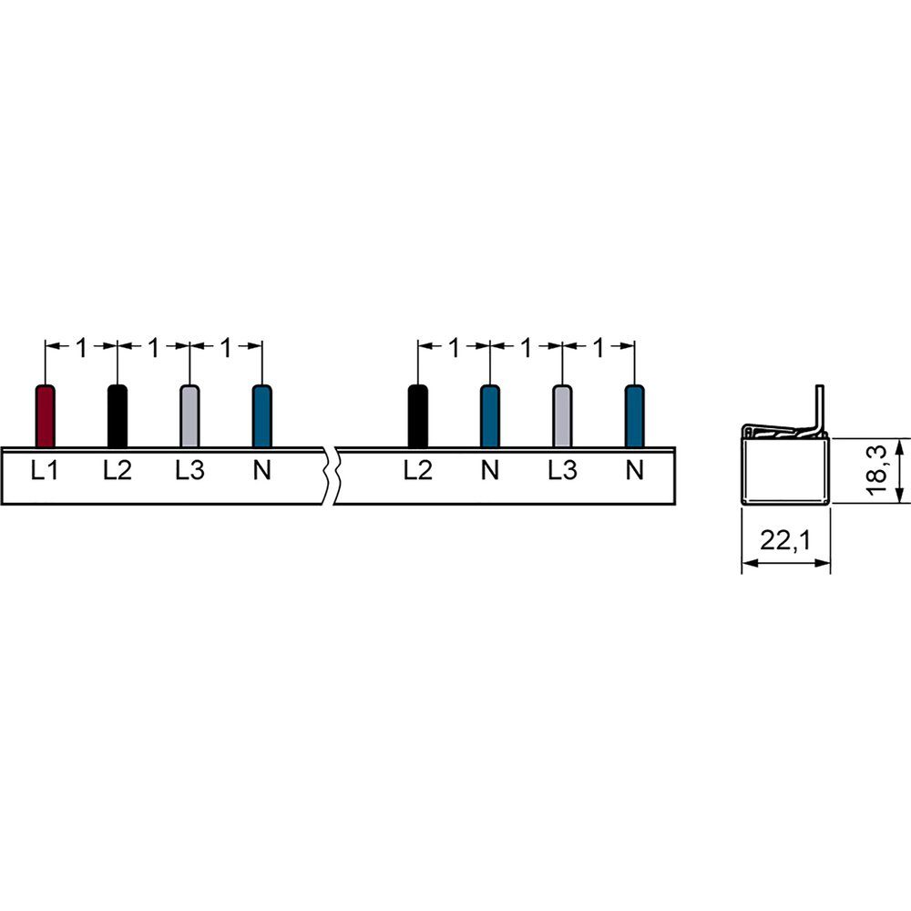 Thumbnail - SIEMENS Montageklemme Siemens 5ST37704 Sammelschiene 63 A, L: 29.20 cm