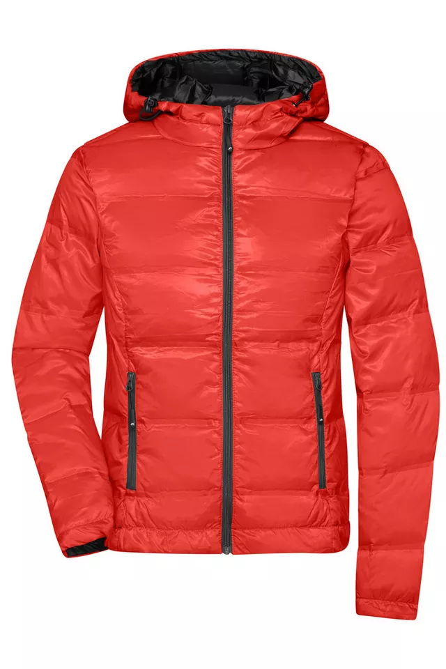 James & Nicholson Daunenjacke Leichte und taillierte Damen Daunenjacke in Glanzoptik JN1151 Softes, leichtes, wind- und wasserabweisendes Material