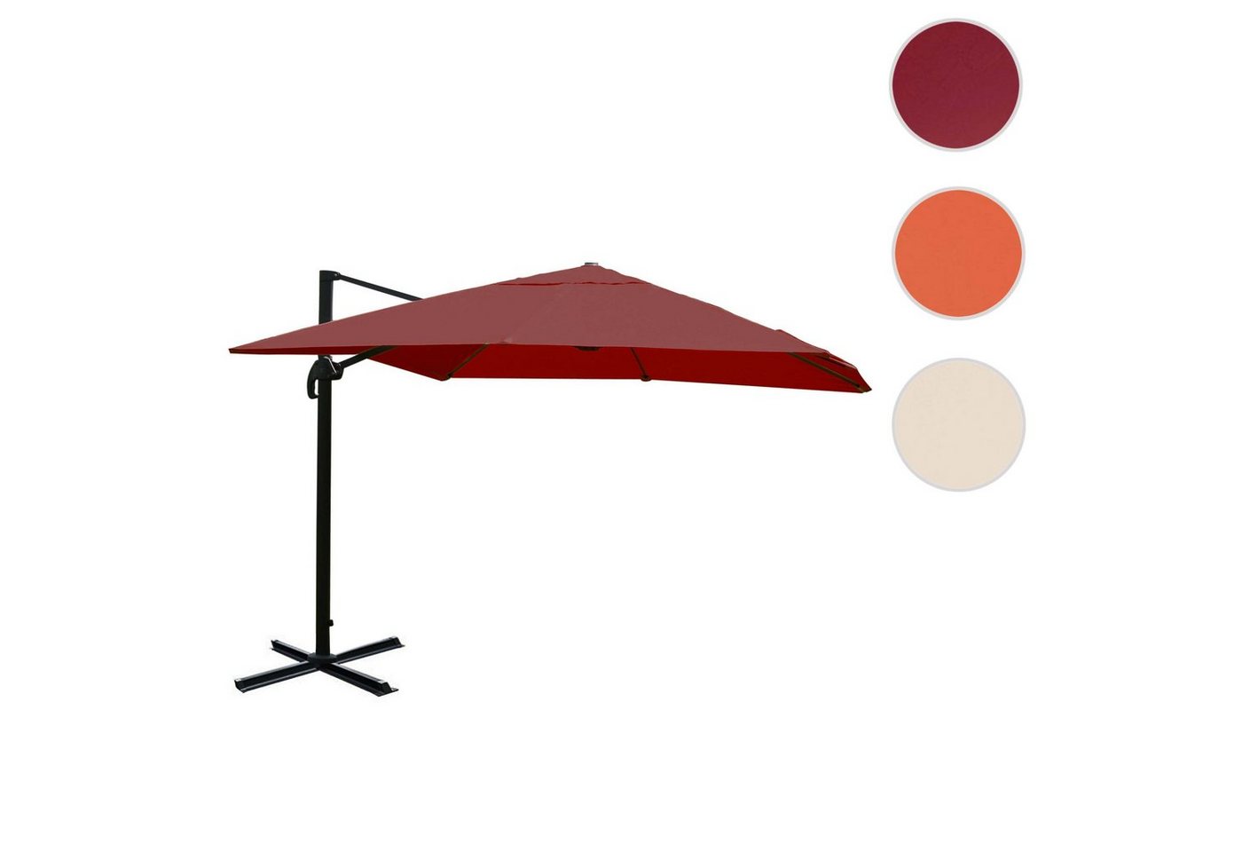 Thumbnail - MCW Ampelschirm MCW-A96-7, LxB: 300x400 cm, 5-facher Höhen-/ Neigungswinkelverstellung, Windwiderstandsklasse 2