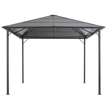 vidaXL Partyzelt Gartenpavillon mit Dach Aluminium 3×3 m Schwarz