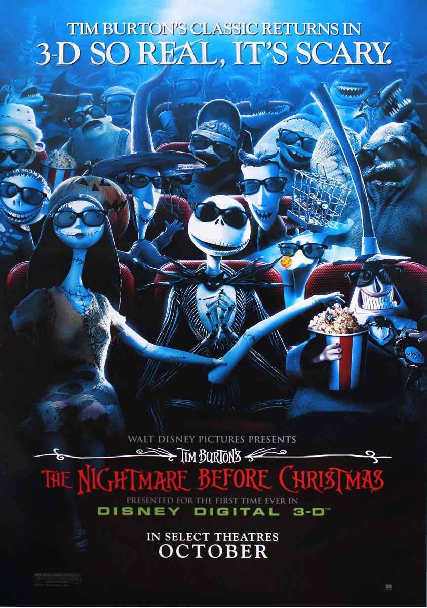Disney Poster Nightmare before Christmas Poster Disney Digital 3D 68 x 98 cm