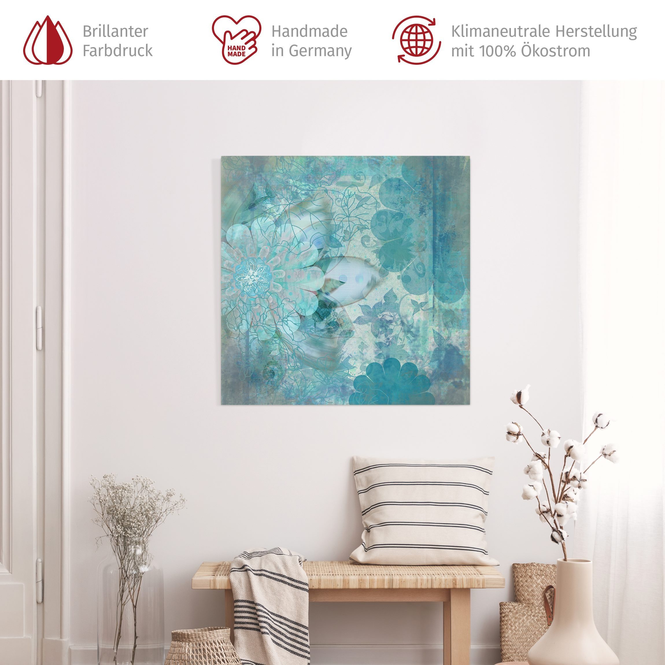 Bilderdepot24 Leinwandbild Blumen Modern floral Natur günstig online kaufen