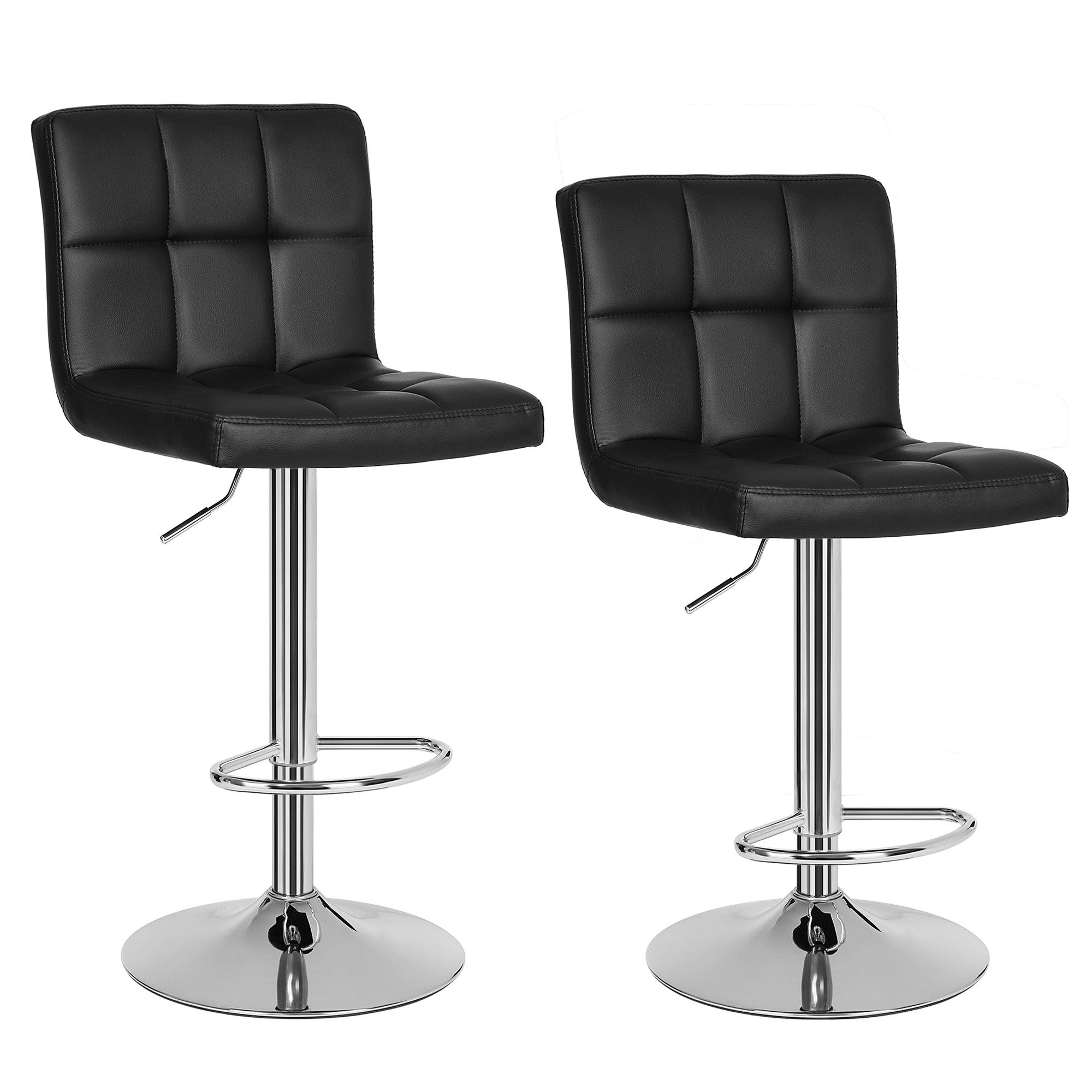 SONGMICS Barhocker 2er-set (2 St., 2er Set), mit Lehne und Höhenverstellung