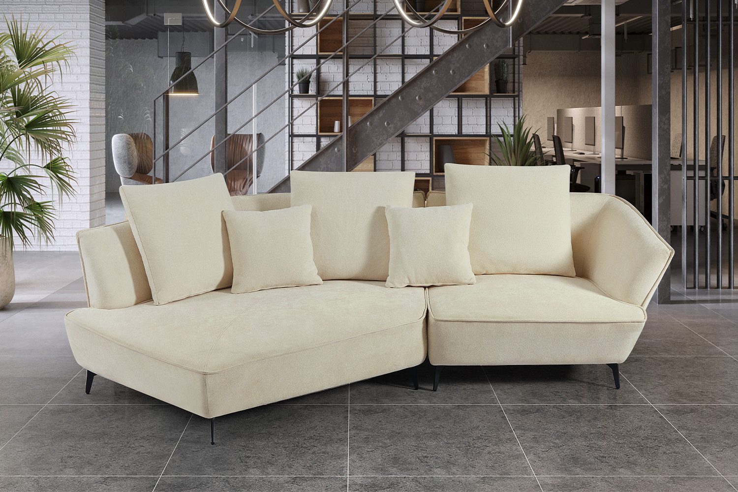 KAWOLA Sofa GARBO, Designsofa, rechts od. links offen, versch. Farben günstig online kaufen