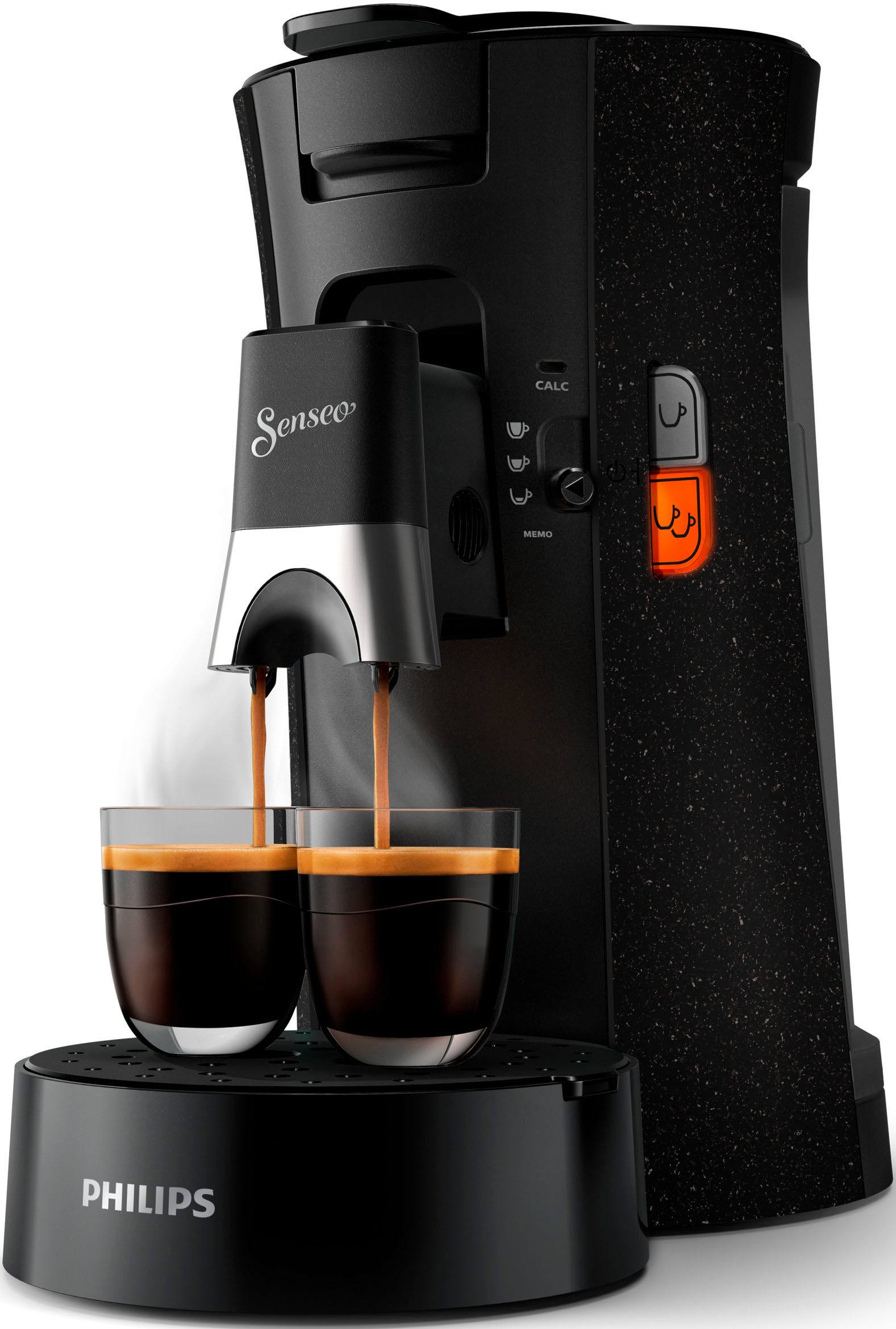 Philips Senseo Kaffeepadmaschine Select ECO CSA240/20, mit drei Kaffee-Einstellungen, aus 21% rec. Plastik, Memo-Funktion