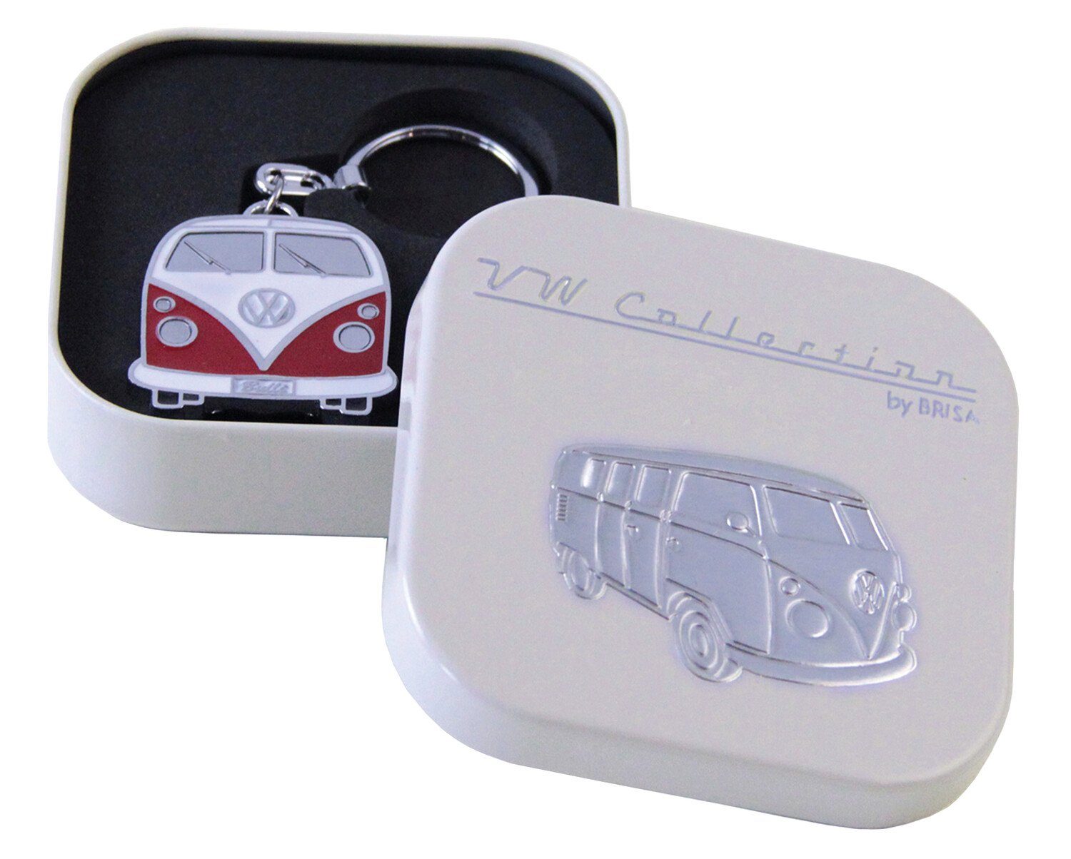 Bus Schlüsselring Volkswagen Bulli Rot Anhänger Schlüsselanhänger in by Collection T1 Design, im emaillierter BRISA VW