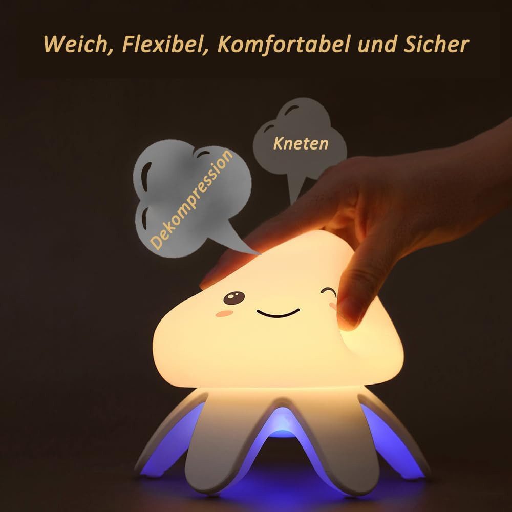 XDOVET LED Nachtlicht Qualle Lampe LED-Nachtlicht Kinder, Cartoon Silikon N günstig online kaufen