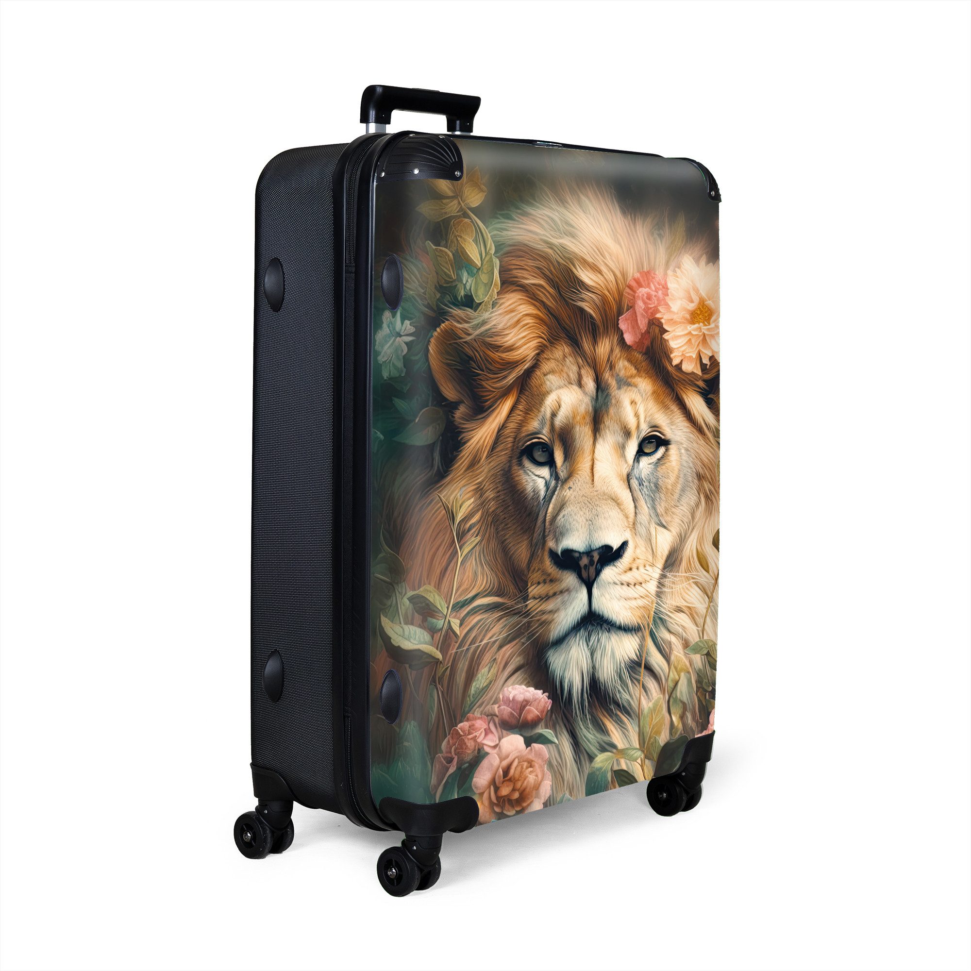 NoBoringSuitcases.com© Hartschalen-Trolley Löwe - Löwenkopf - günstig online kaufen